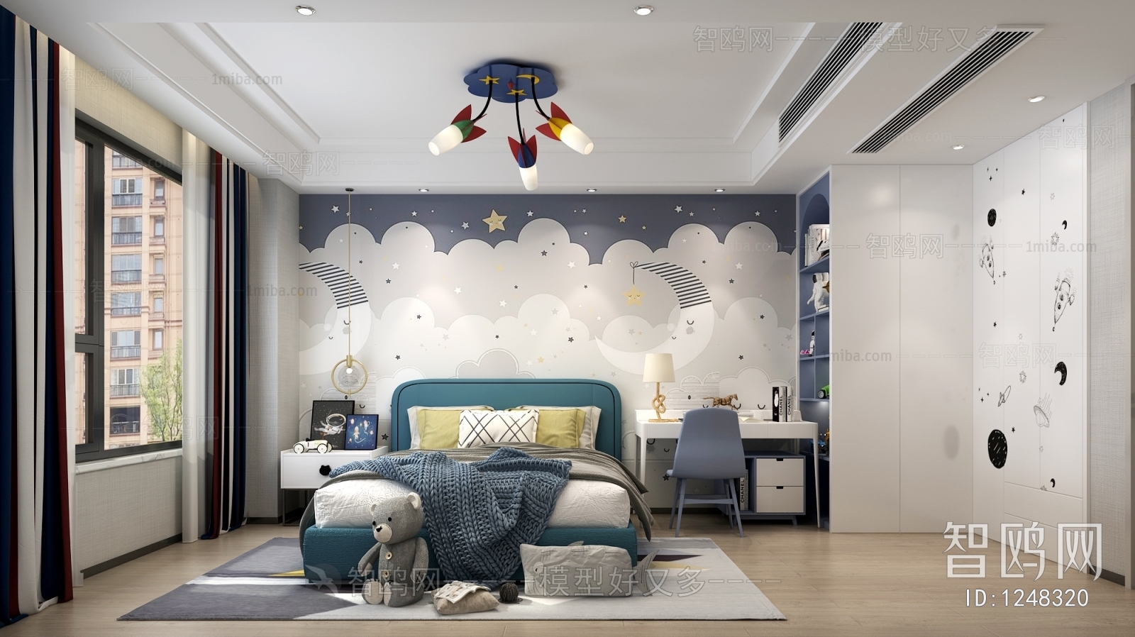 Modern Boy's Room And Son's Room