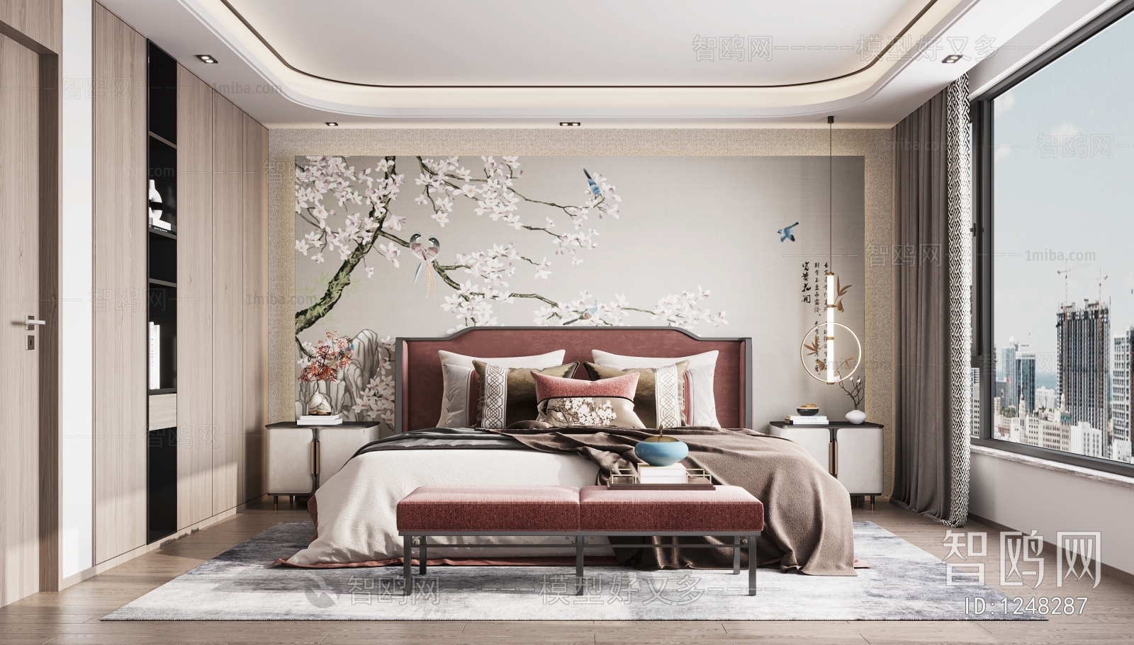 New Chinese Style Bedroom