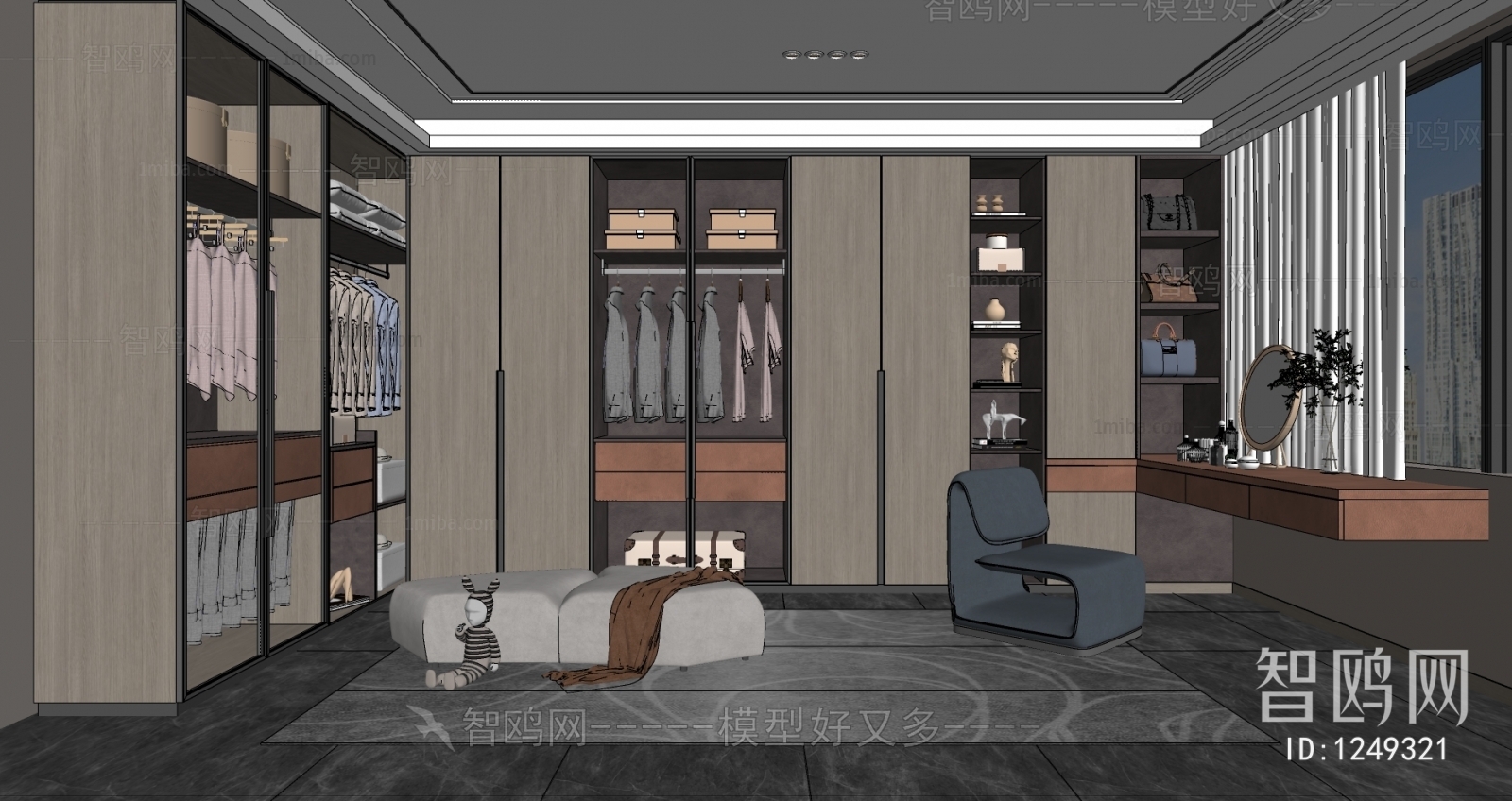 Modern Clothes Storage Area