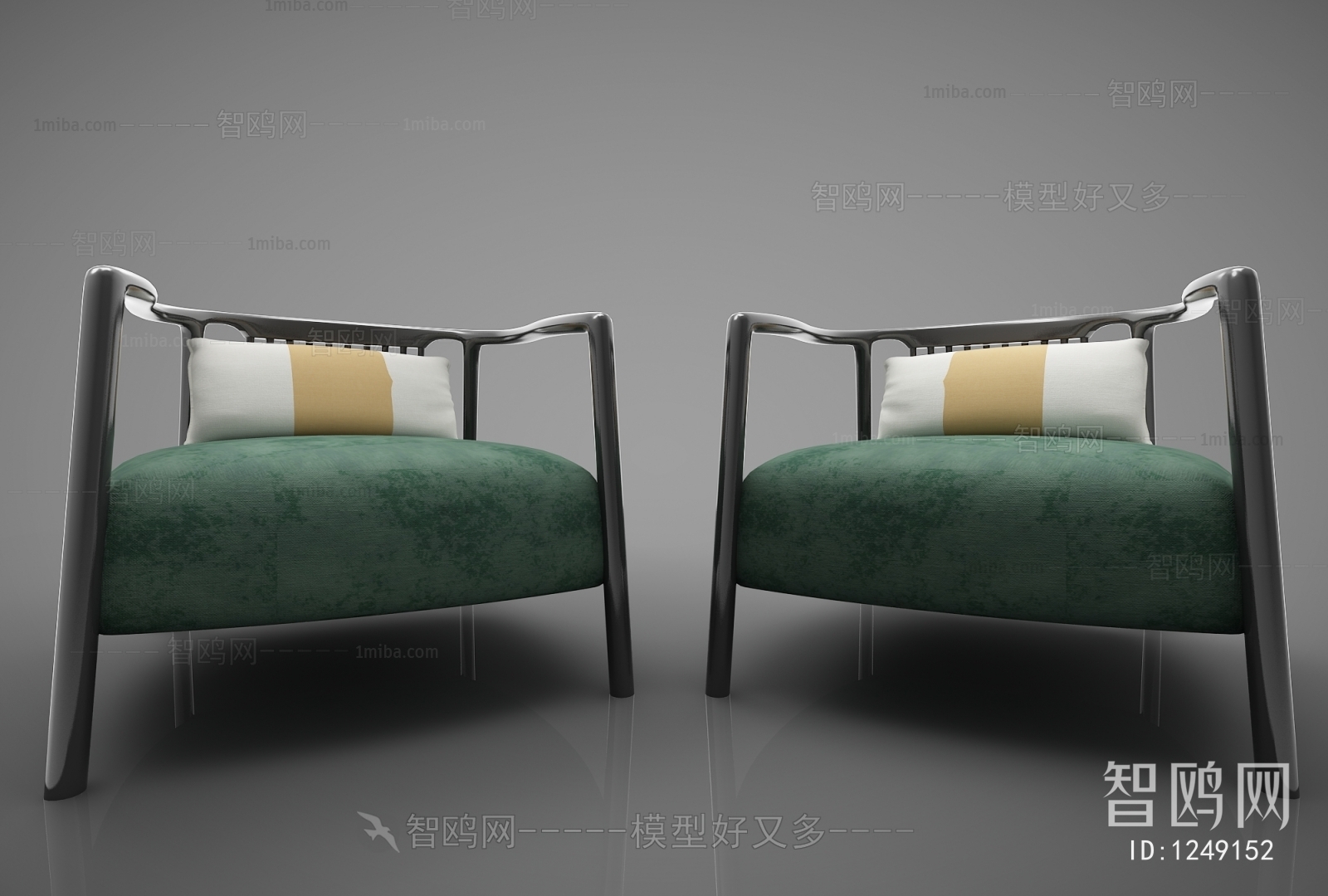 New Chinese Style Single Sofa