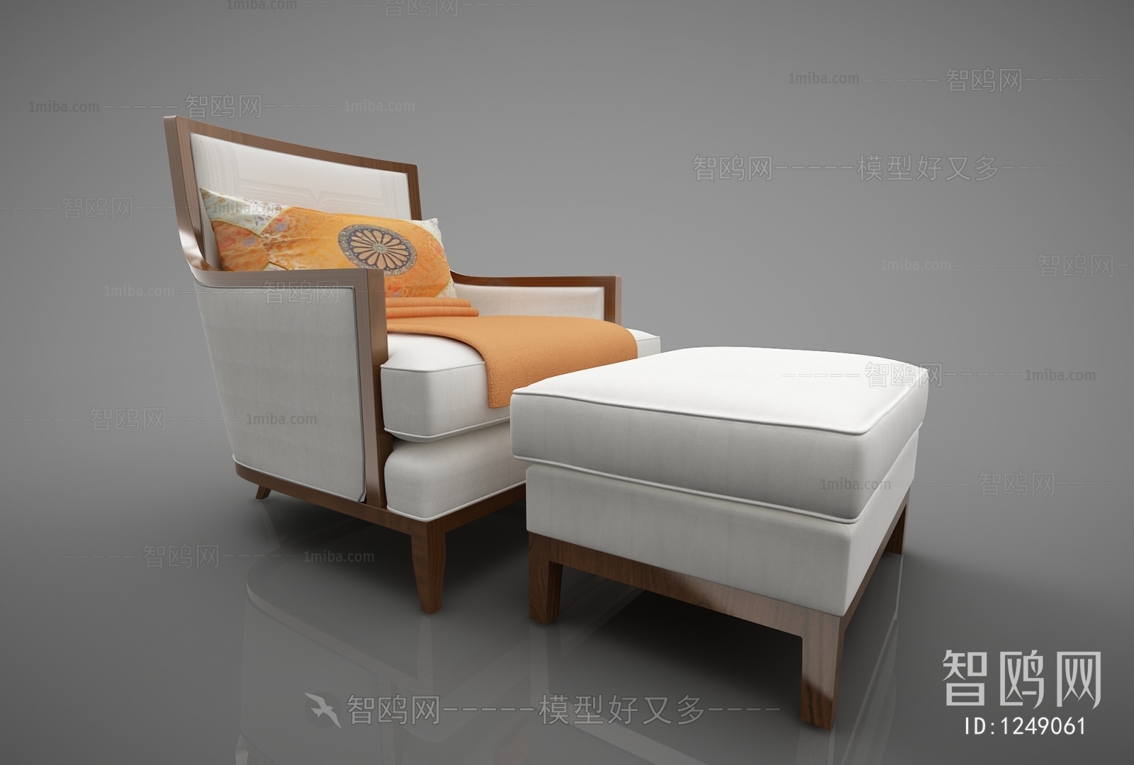 New Chinese Style Single Sofa