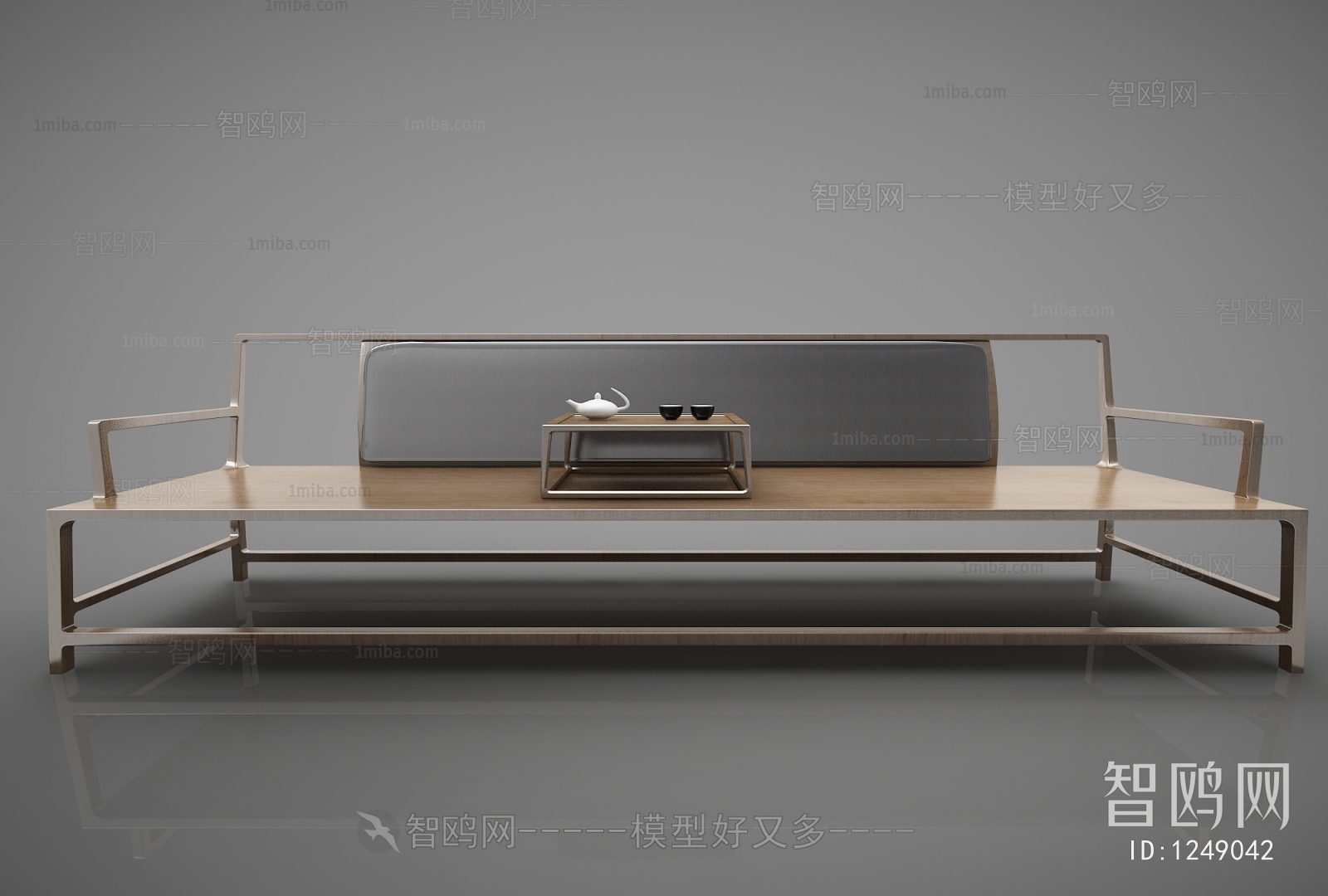 New Chinese Style Three-seat Sofa