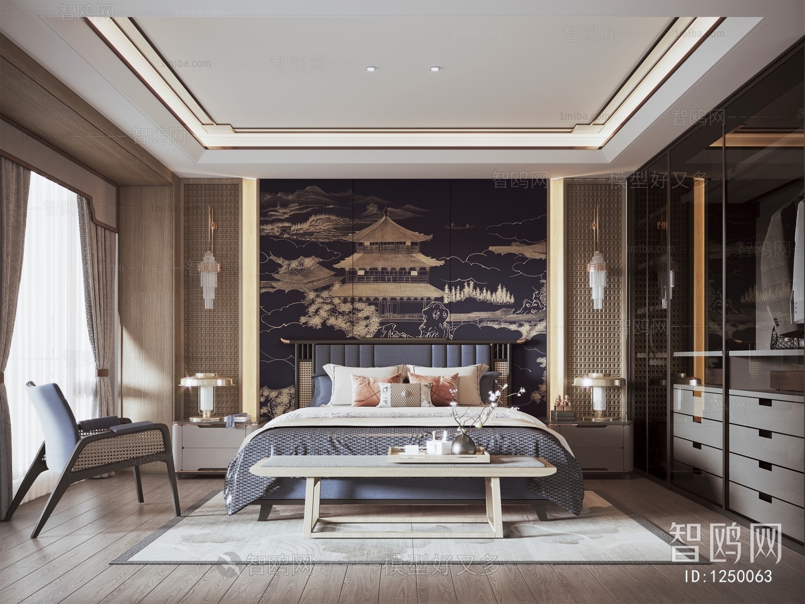 New Chinese Style Bedroom