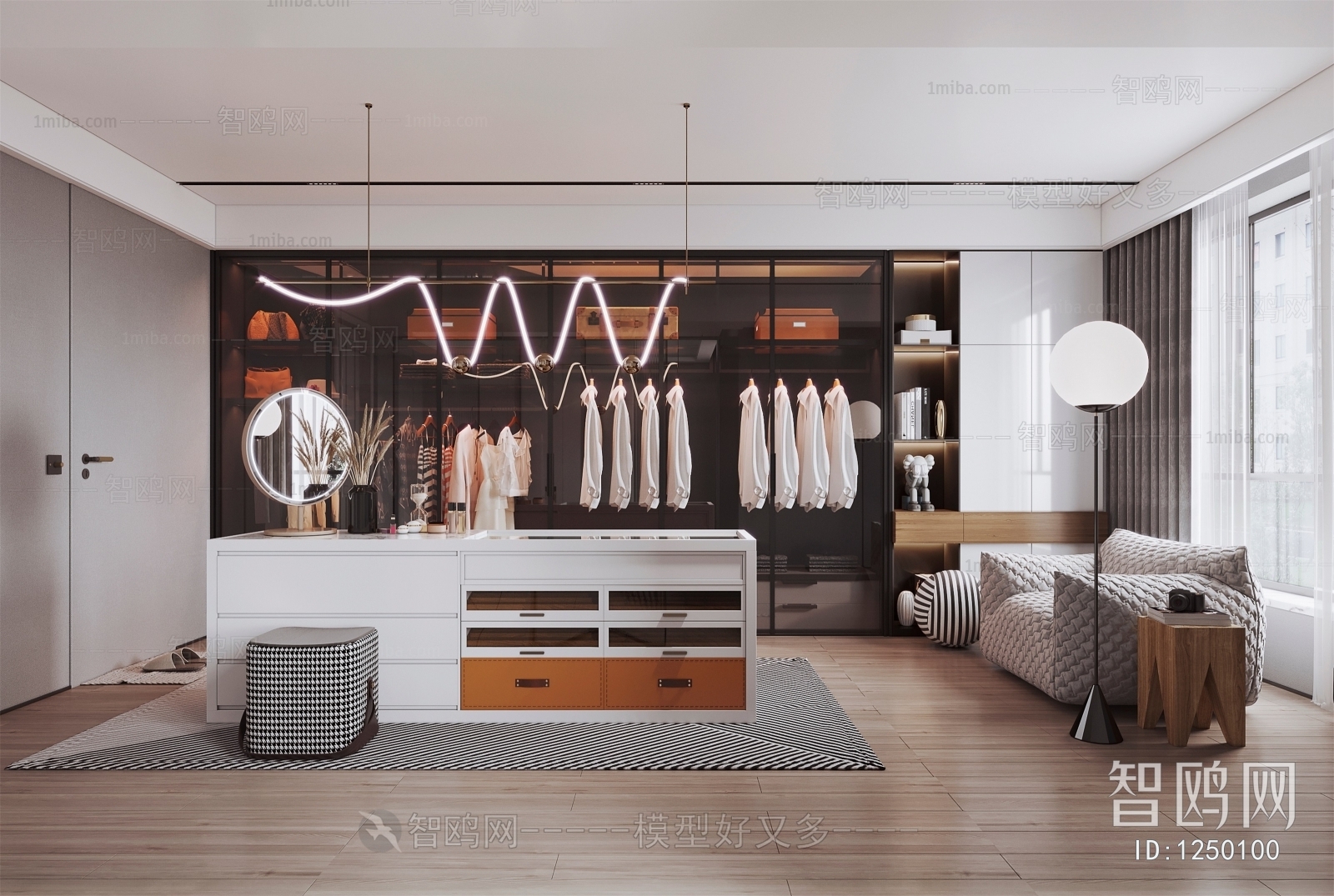 Modern Clothes Storage Area