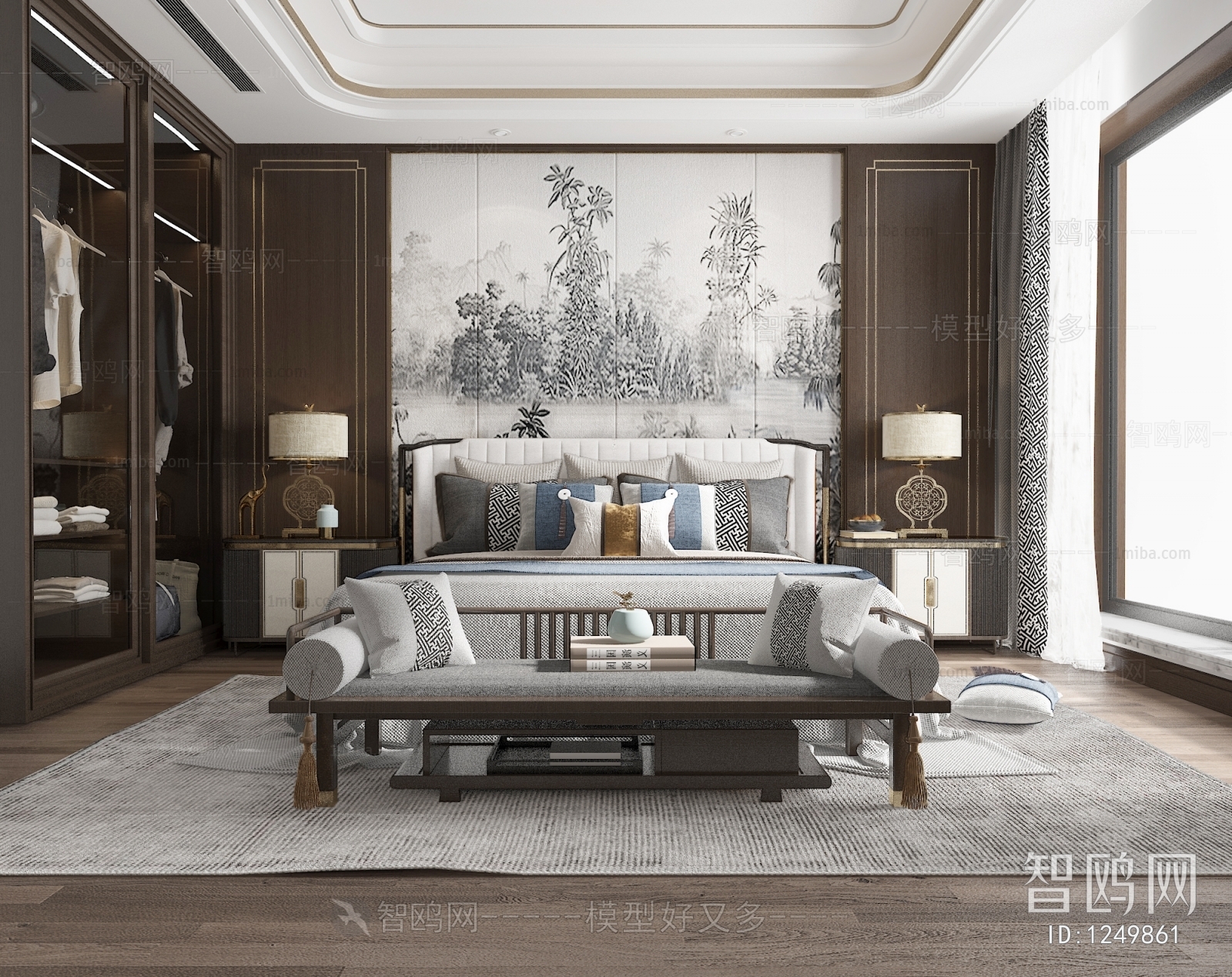 New Chinese Style Bedroom