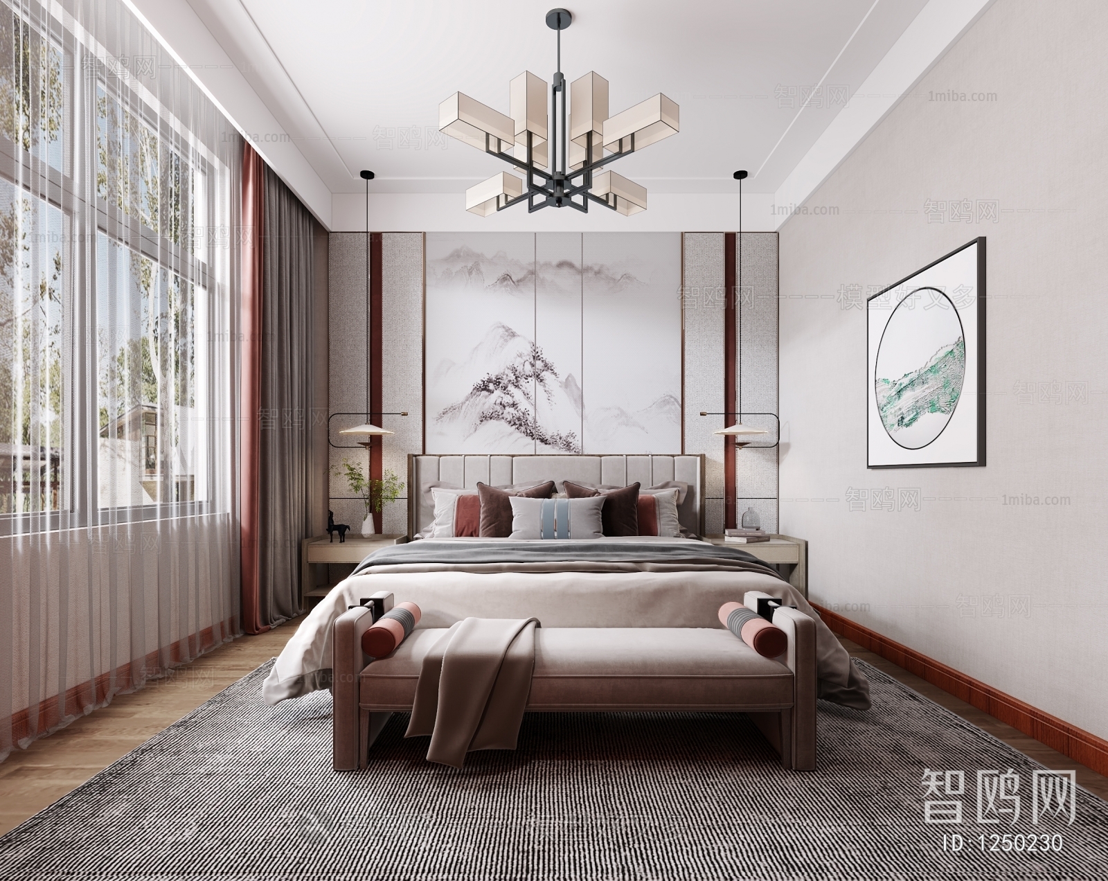 New Chinese Style Bedroom