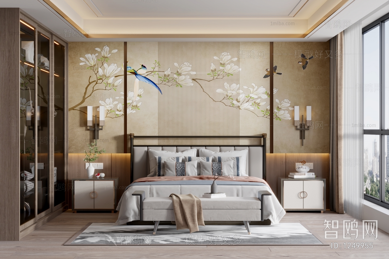 New Chinese Style Bedroom