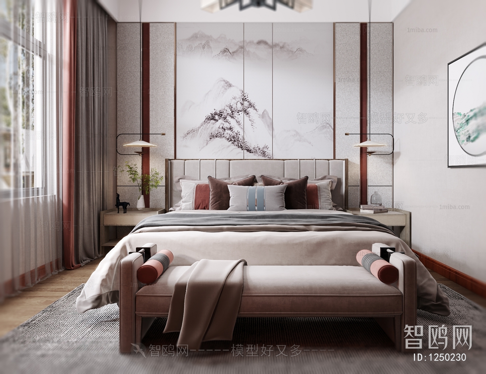 New Chinese Style Bedroom