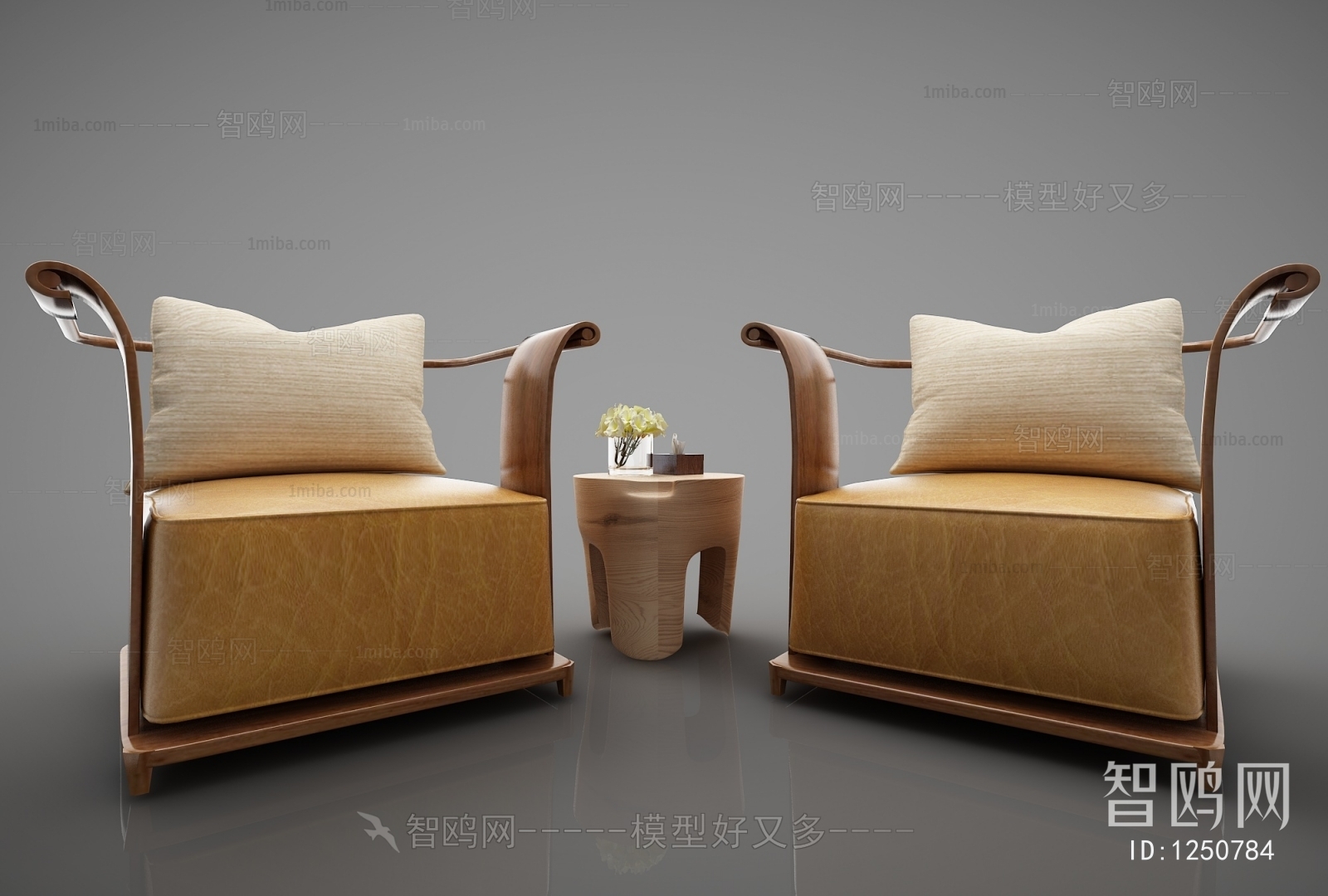 New Chinese Style Single Sofa