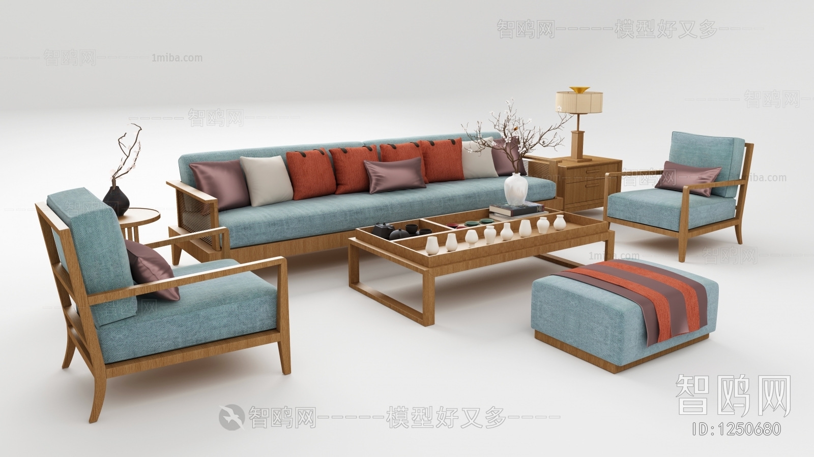 New Chinese Style Sofa Combination