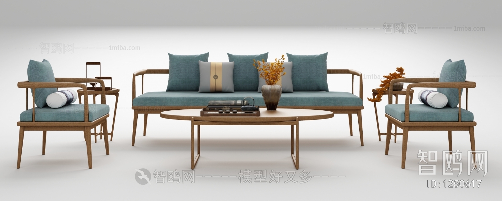 New Chinese Style A Sofa For Two