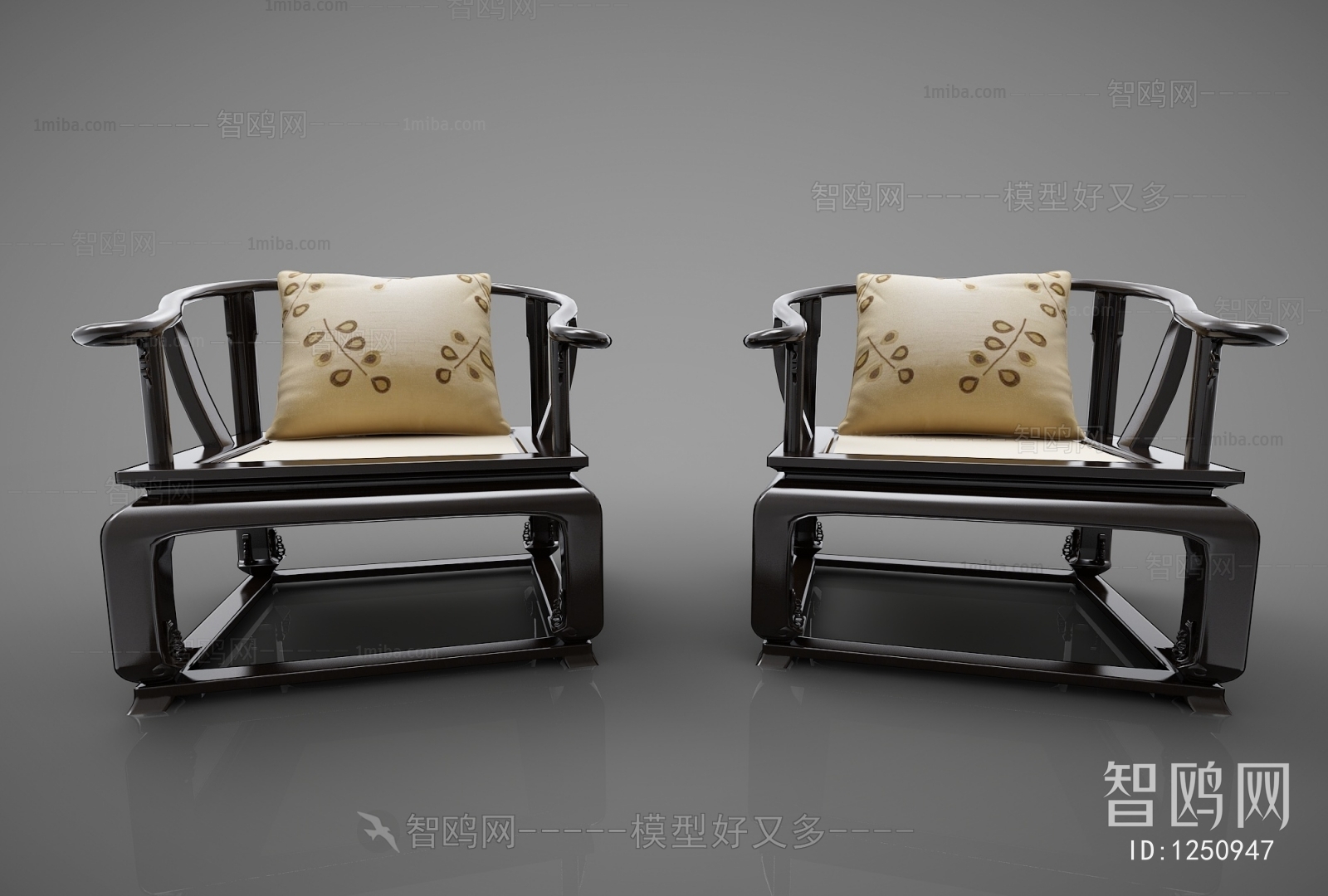 New Chinese Style Single Sofa