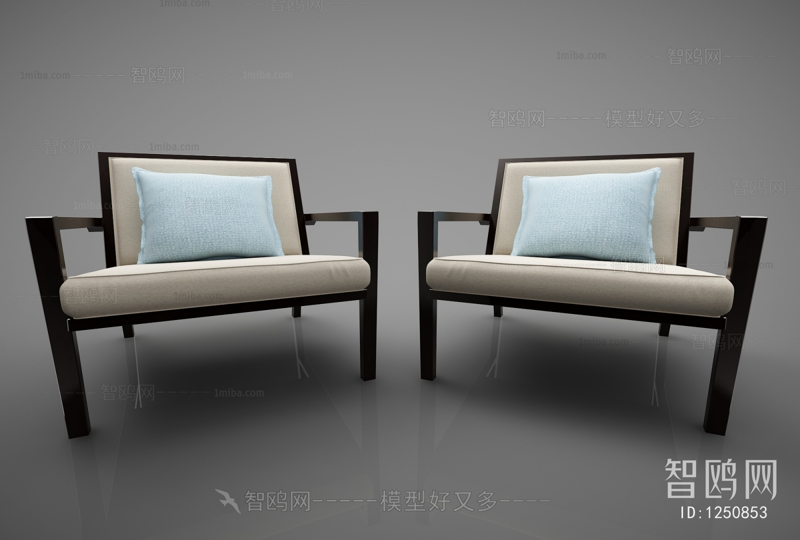 New Chinese Style Single Sofa