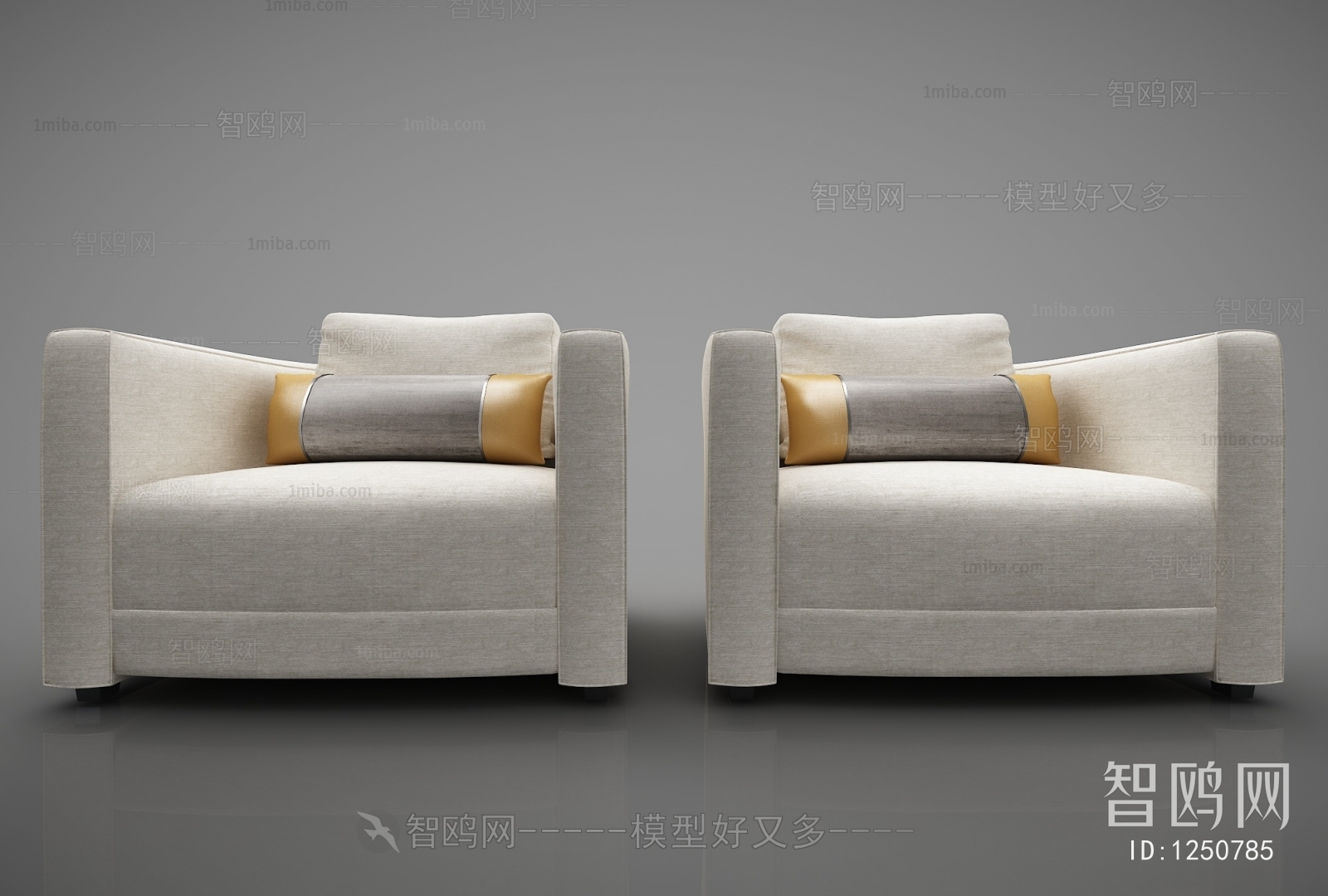 New Chinese Style Single Sofa