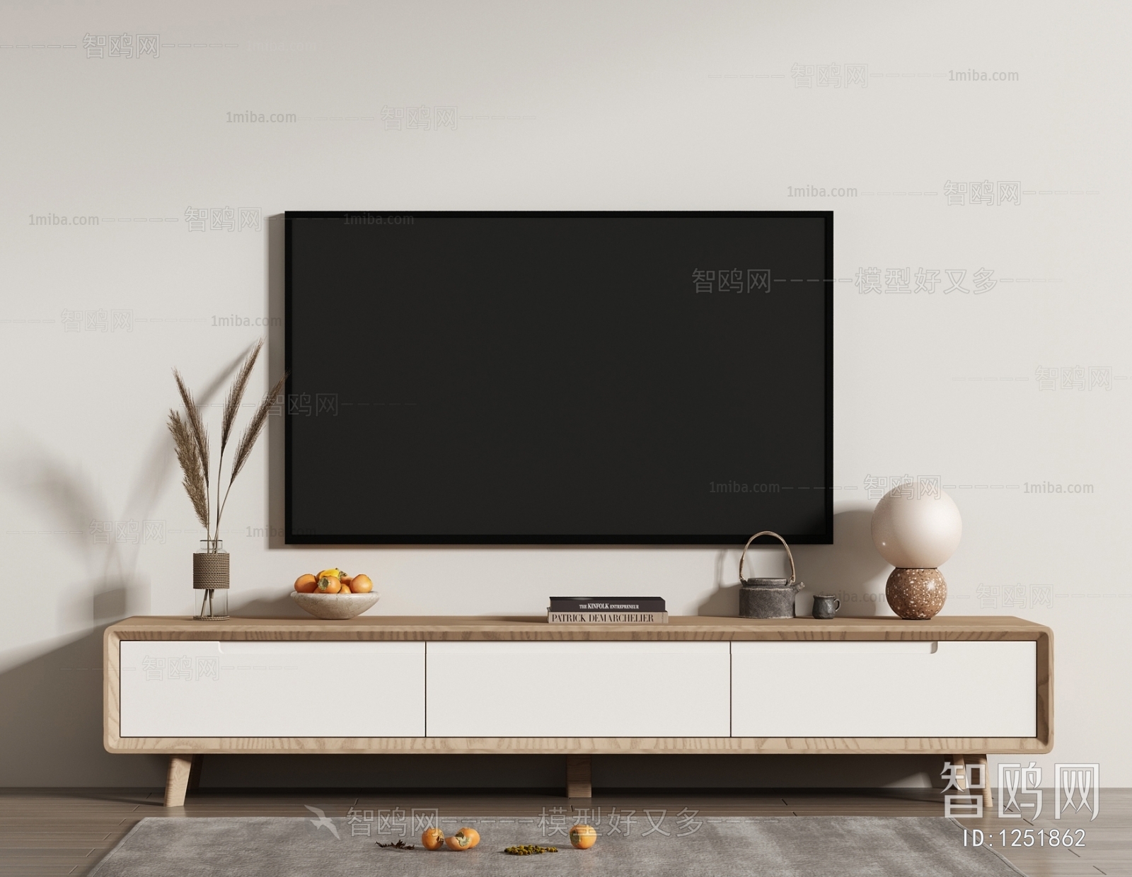 Modern Japanese Style TV Cabinet