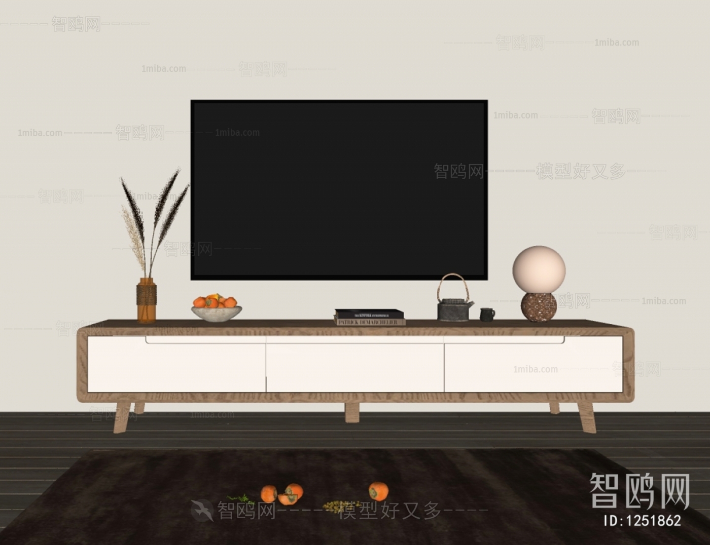 Modern Japanese Style TV Cabinet