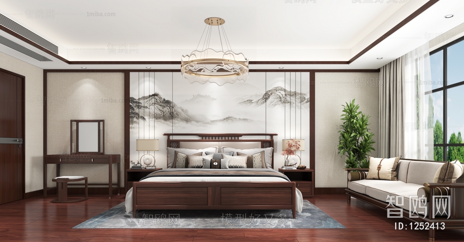 New Chinese Style Bedroom