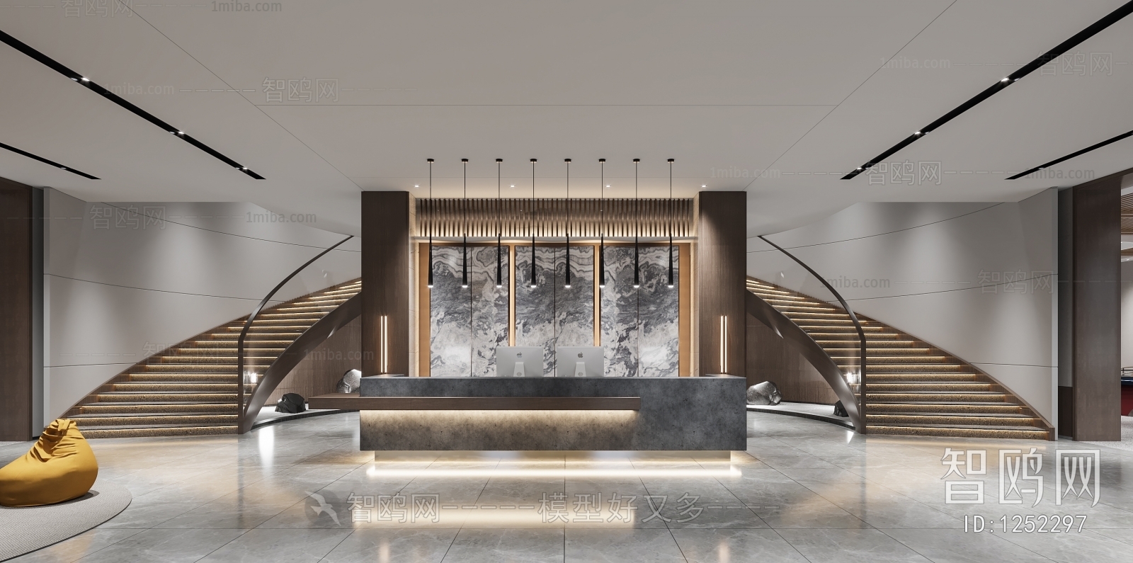 Modern Office Reception Desk