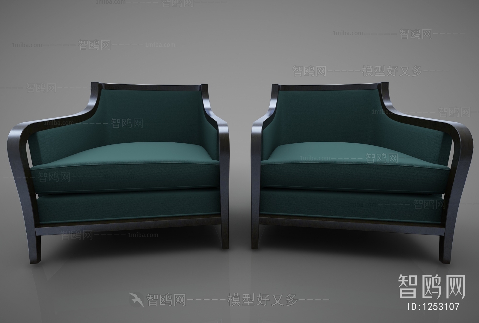 New Chinese Style Single Sofa