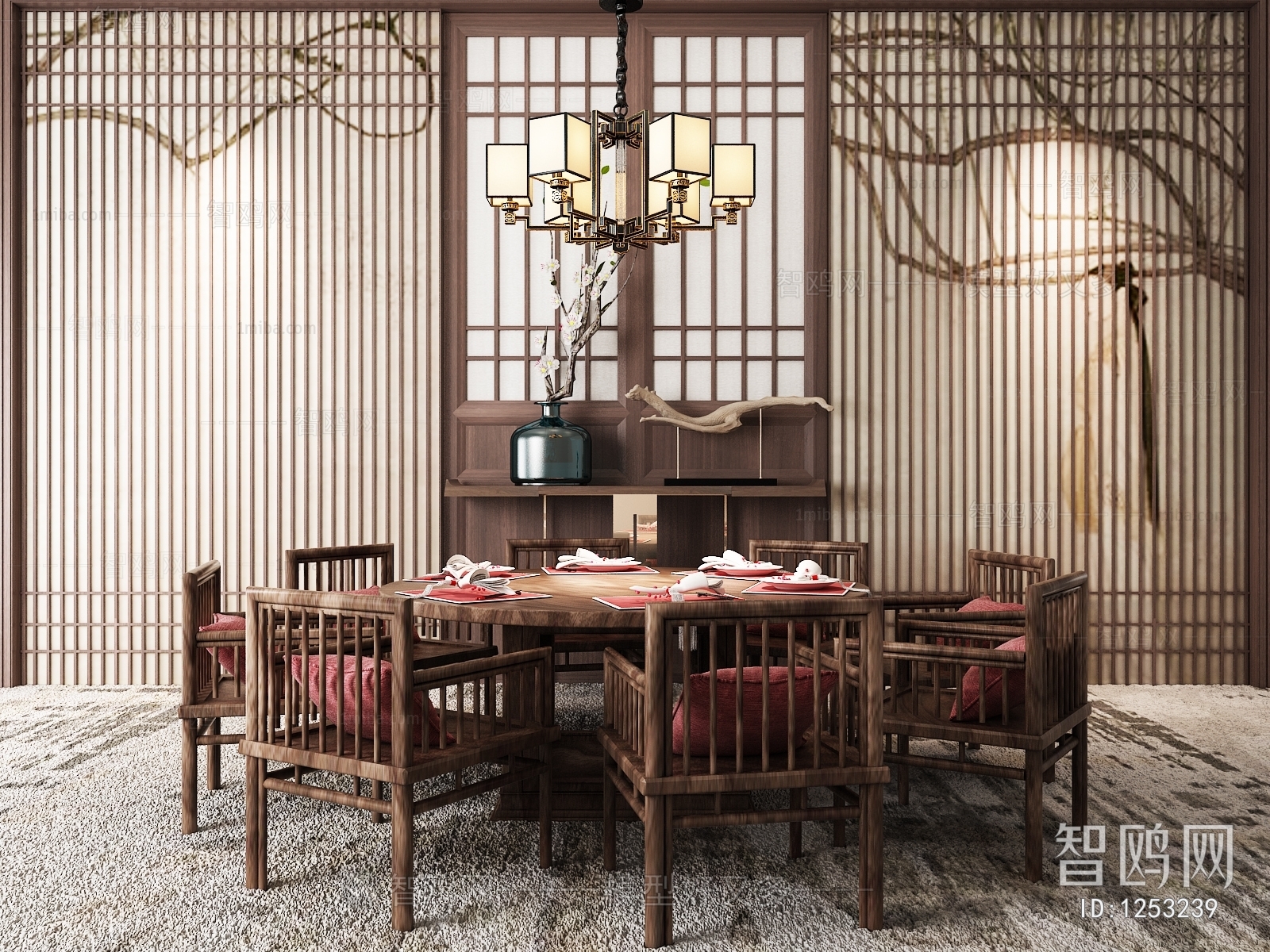 New Chinese Style Dining Table And Chairs