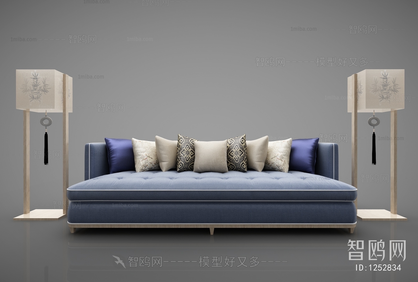 New Chinese Style Multi Person Sofa
