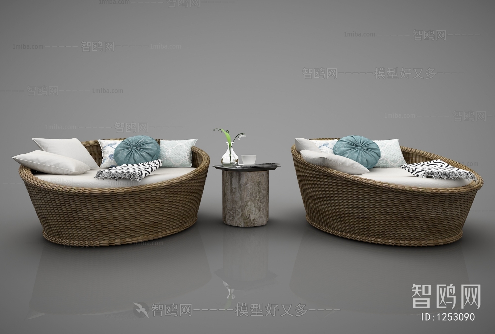 New Chinese Style Single Sofa