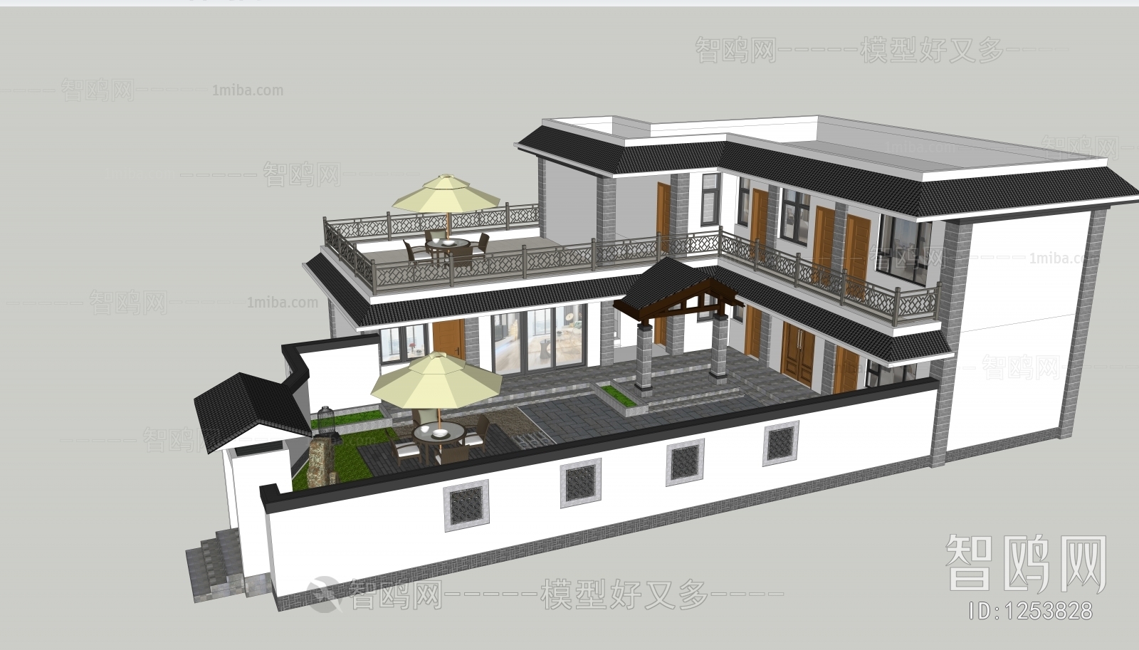 New Chinese Style Villa Appearance