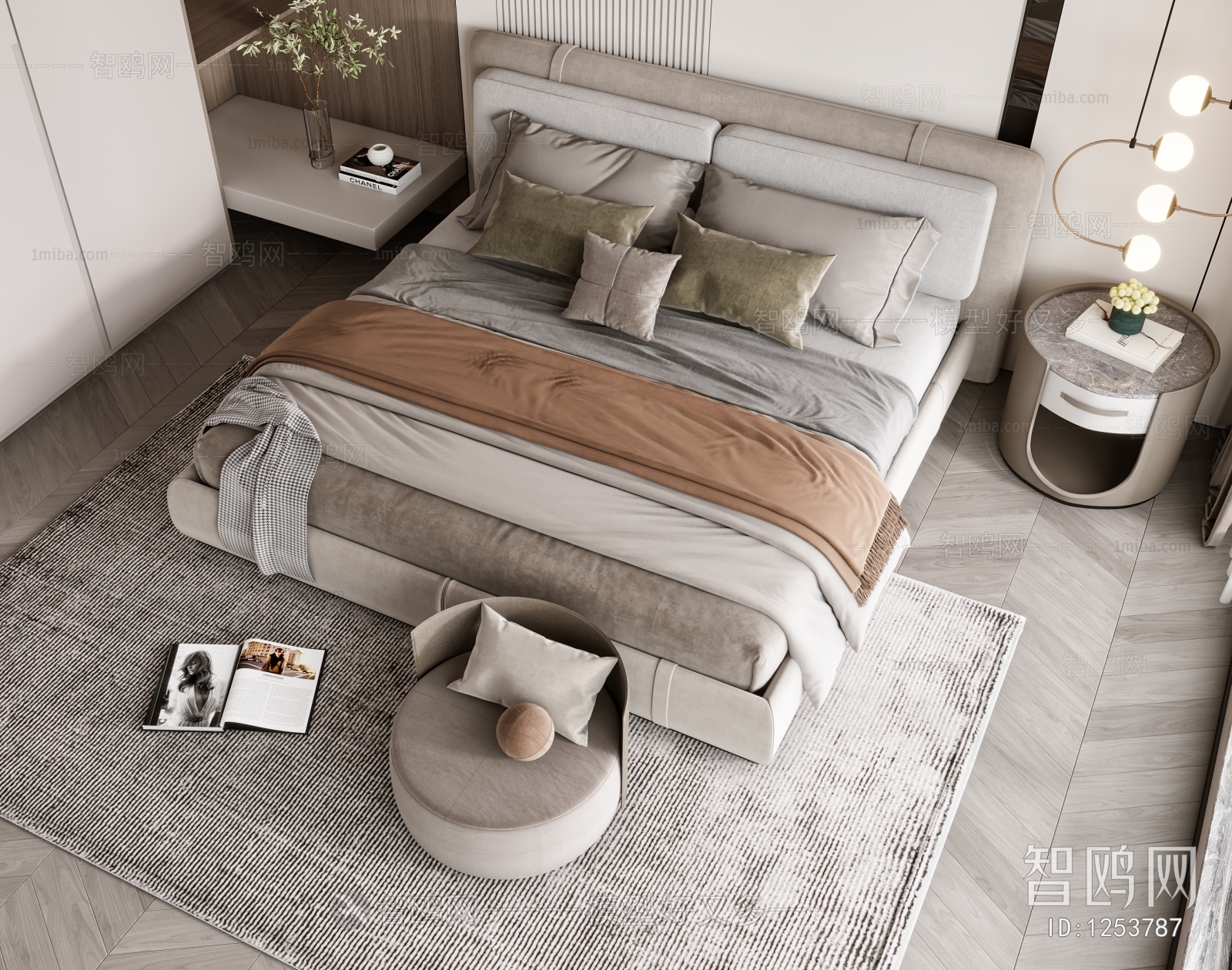 Modern Wabi-sabi Style Bedroom