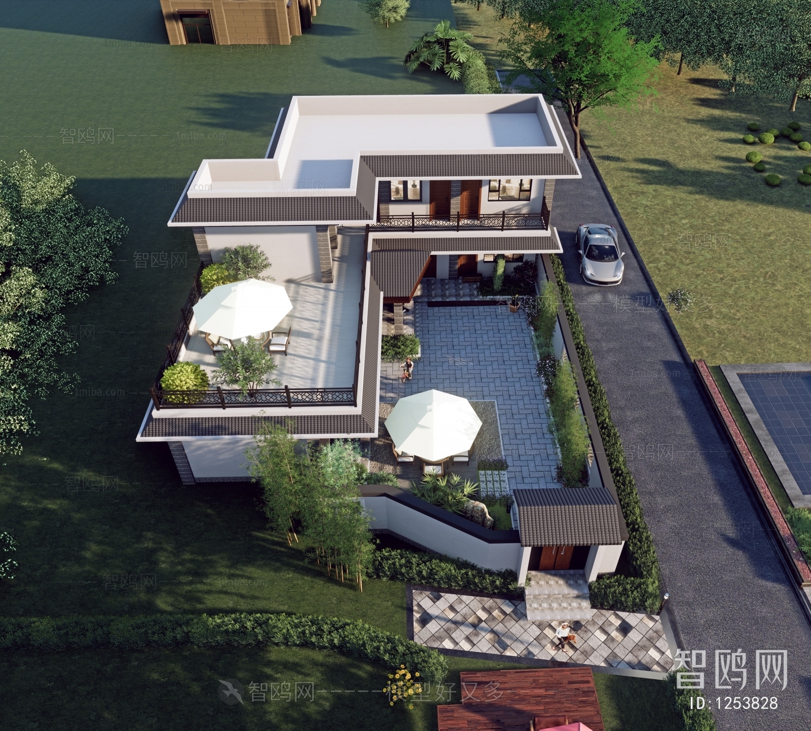 New Chinese Style Villa Appearance