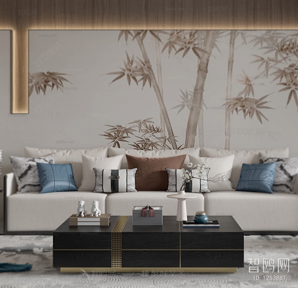 New Chinese Style A Living Room