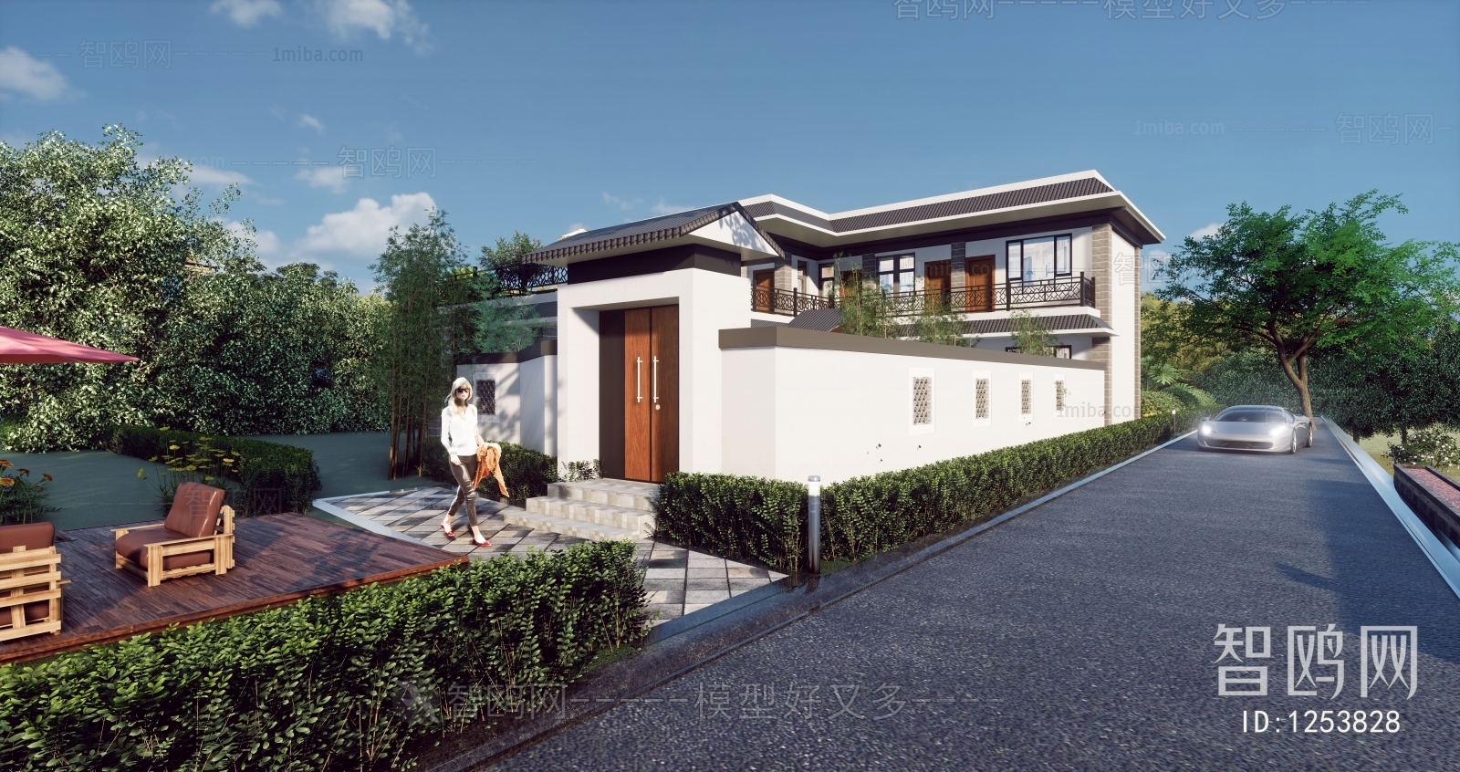 New Chinese Style Villa Appearance