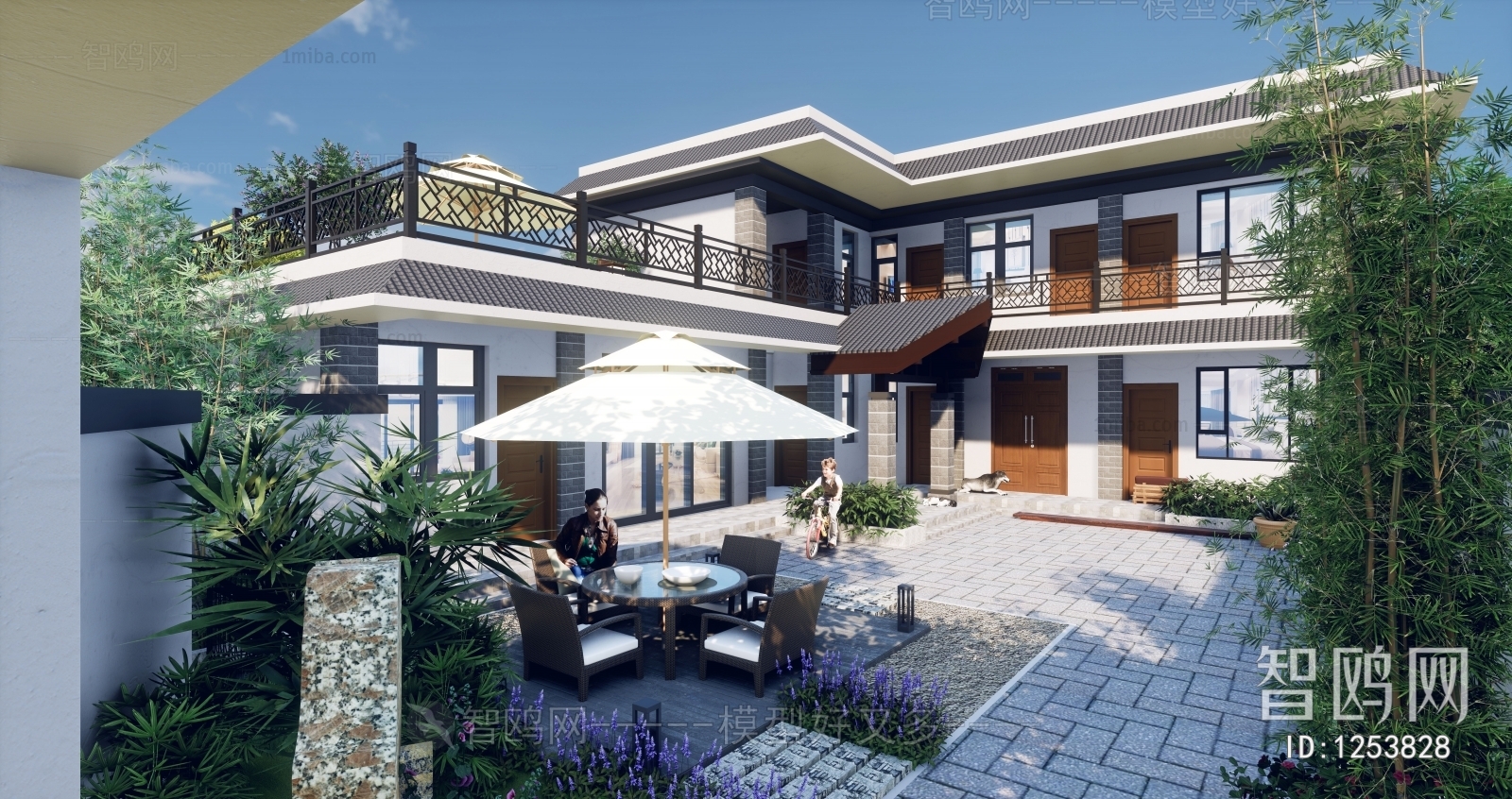 New Chinese Style Villa Appearance