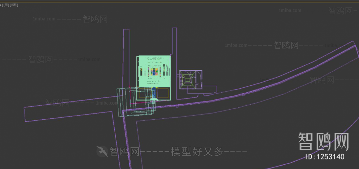 中式古建四合院 中庭