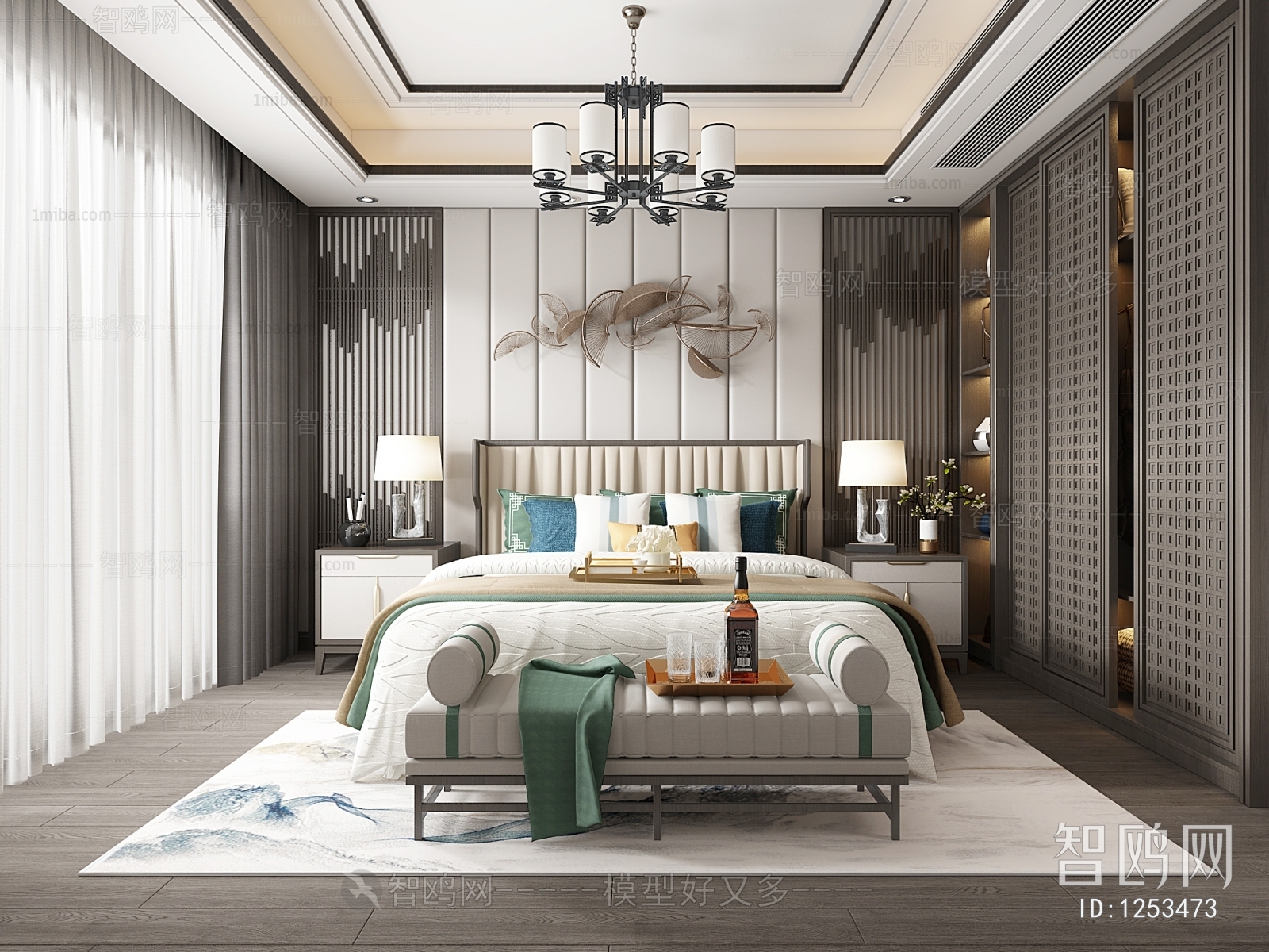 New Chinese Style Bedroom