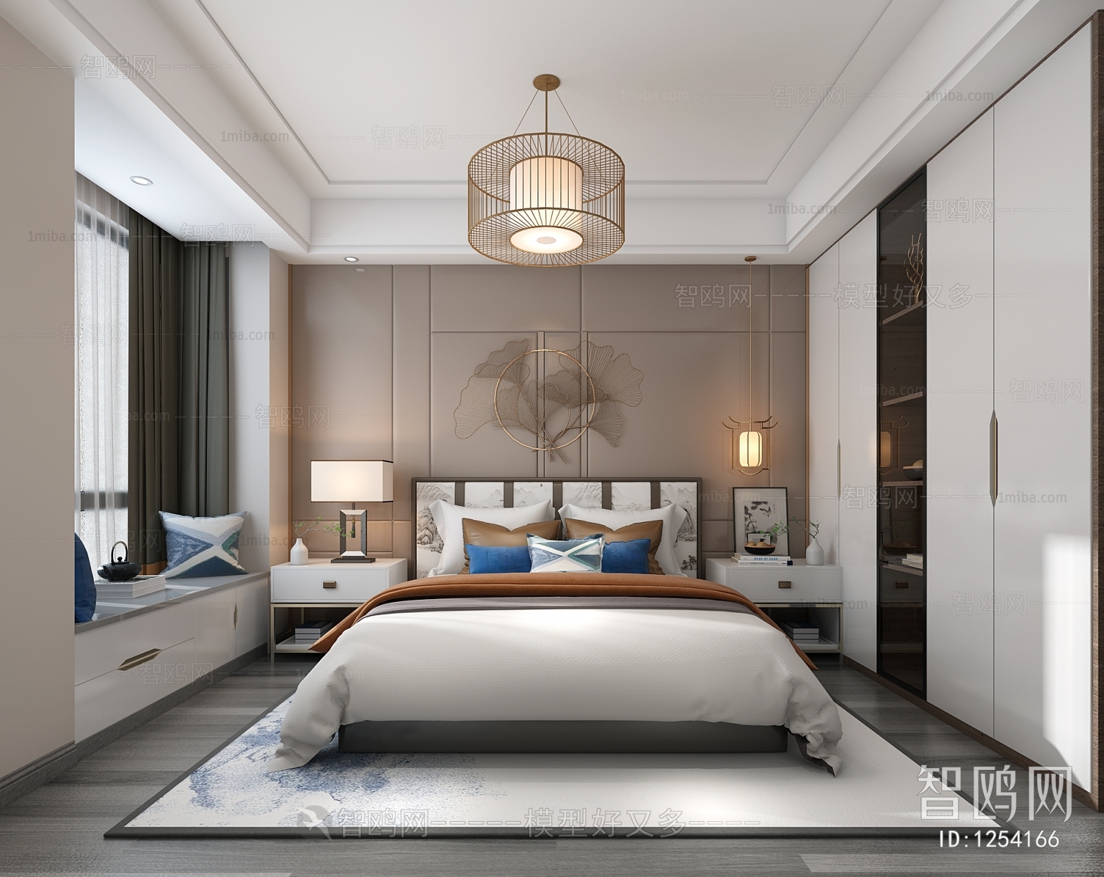 New Chinese Style Bedroom