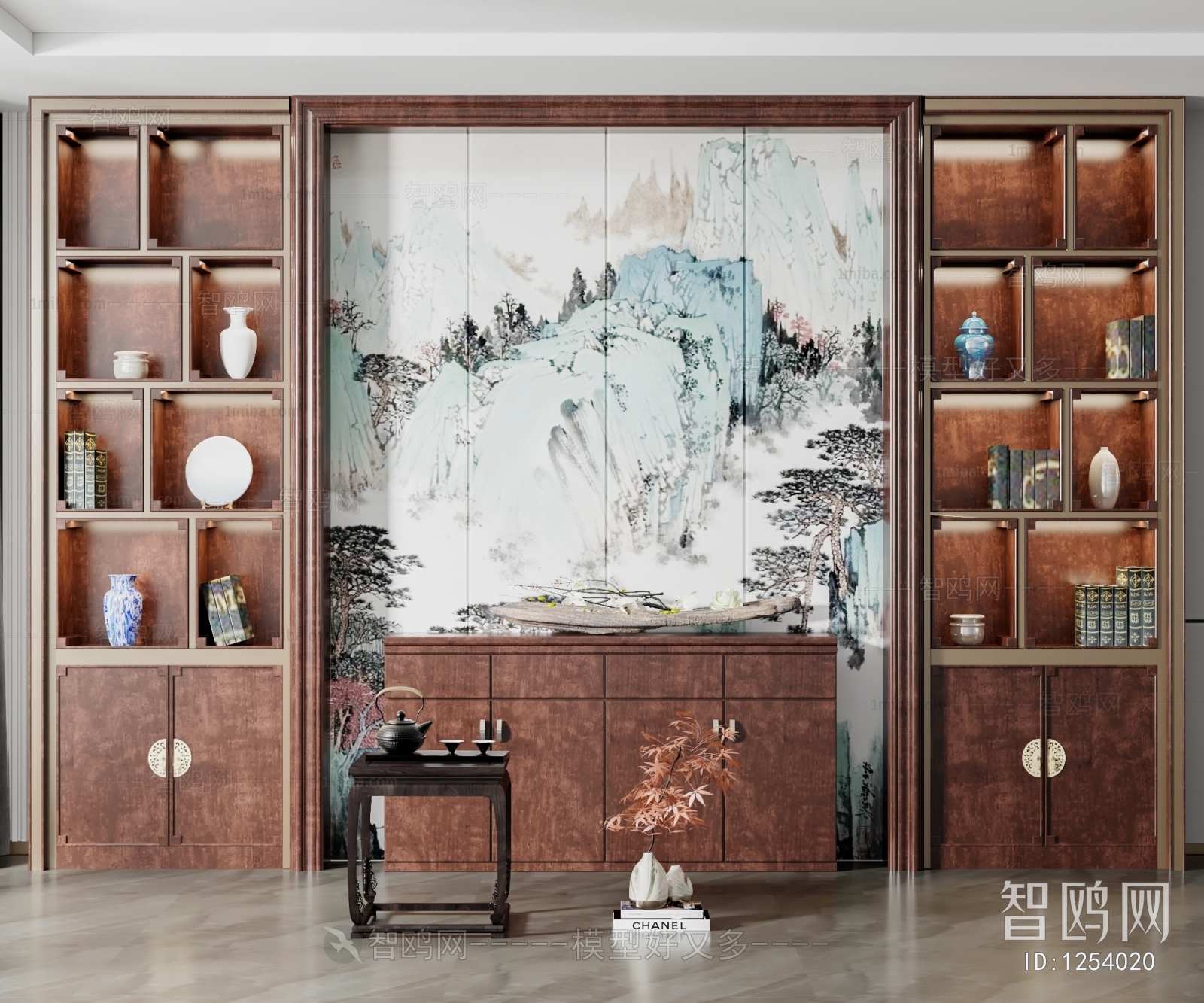 New Chinese Style Decorative Cabinet