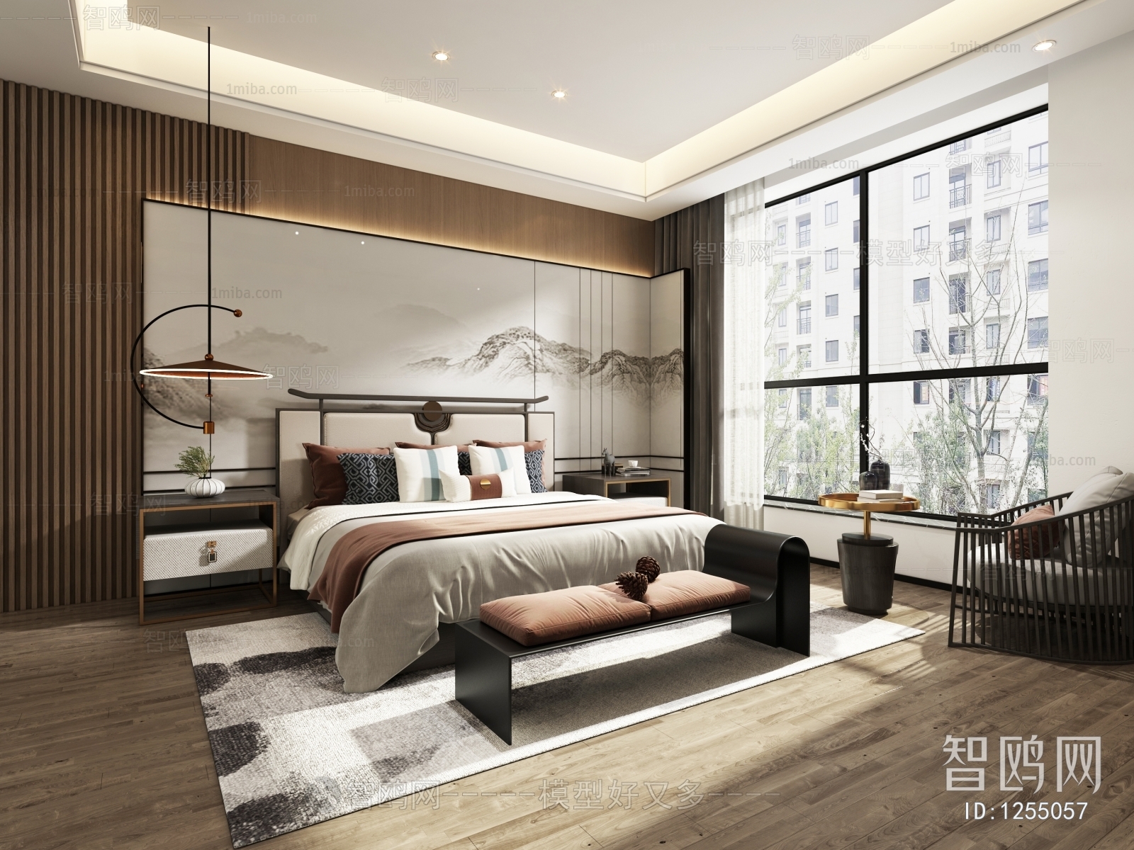 New Chinese Style Bedroom