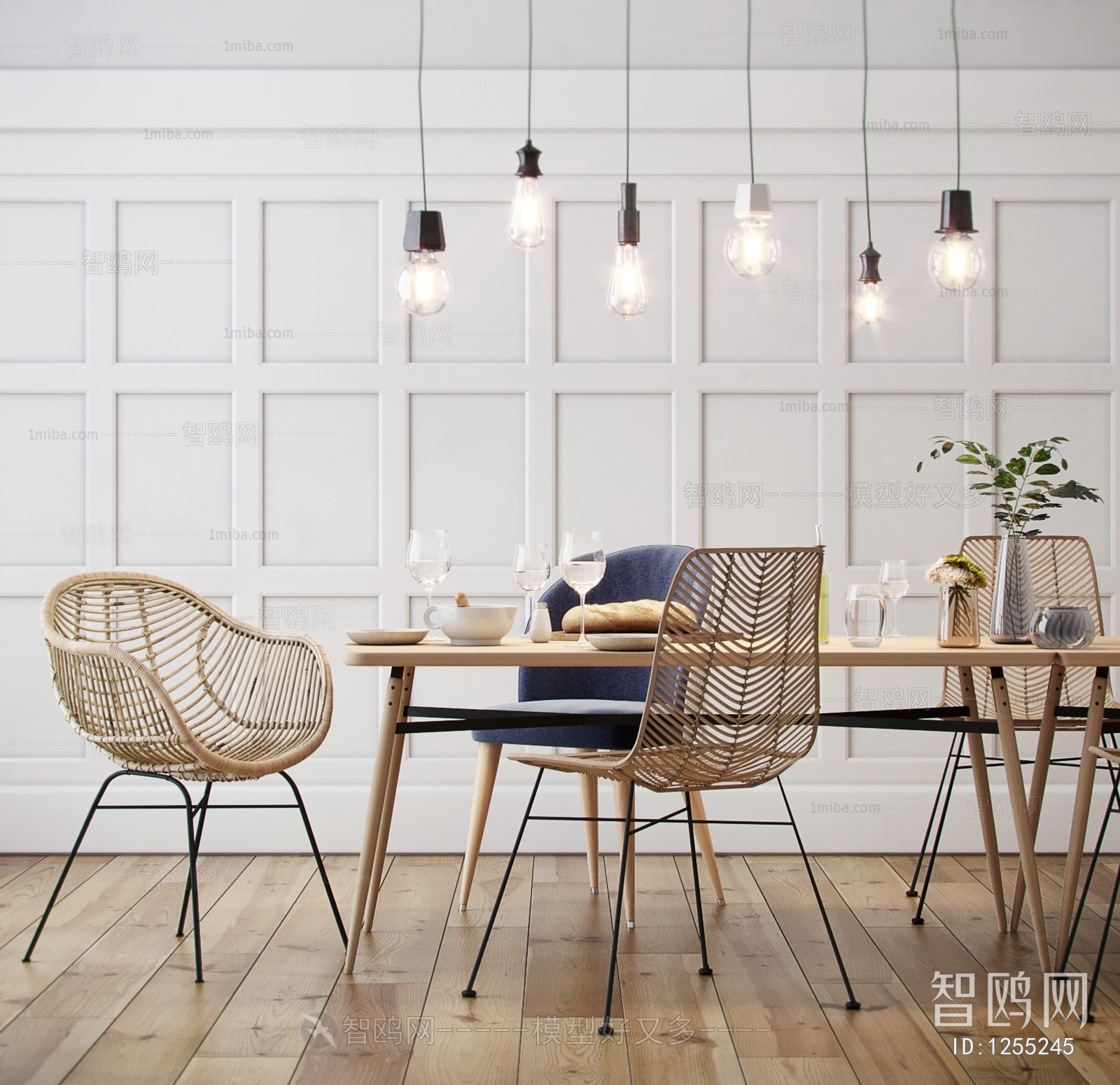 Nordic Style Dining Table And Chairs