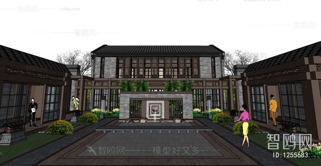 New Chinese Style Building Appearance