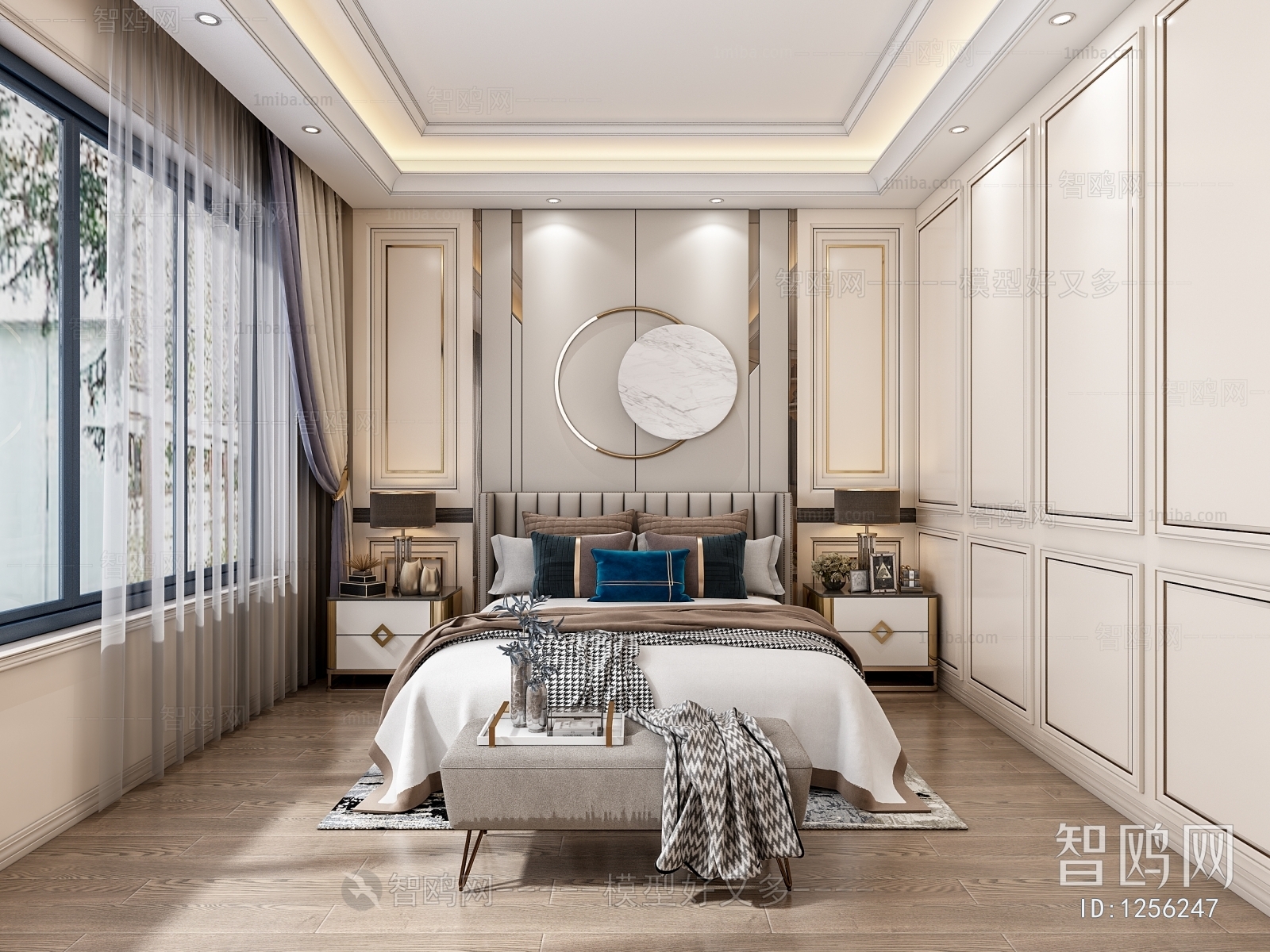 Simple European Style Bedroom