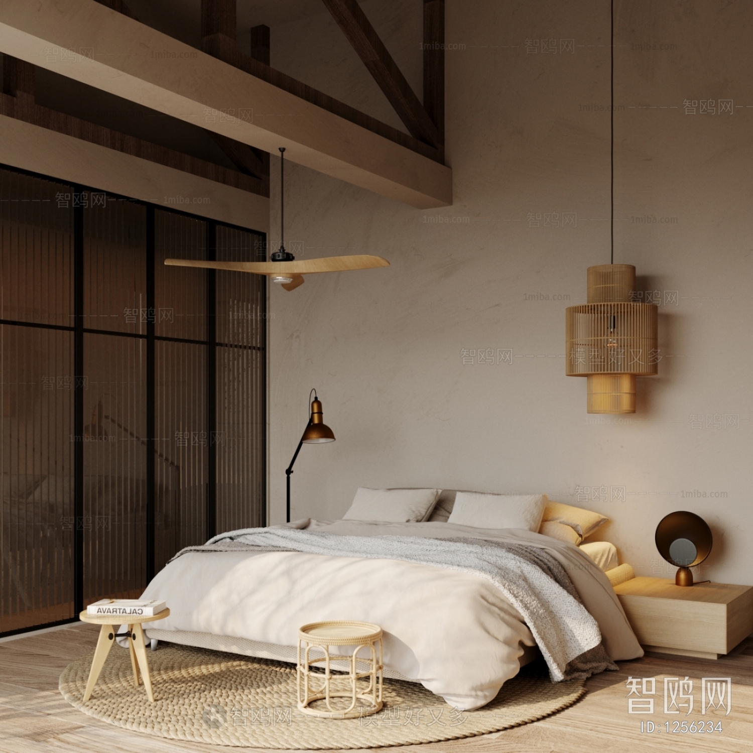 Wabi-sabi Style Bedroom