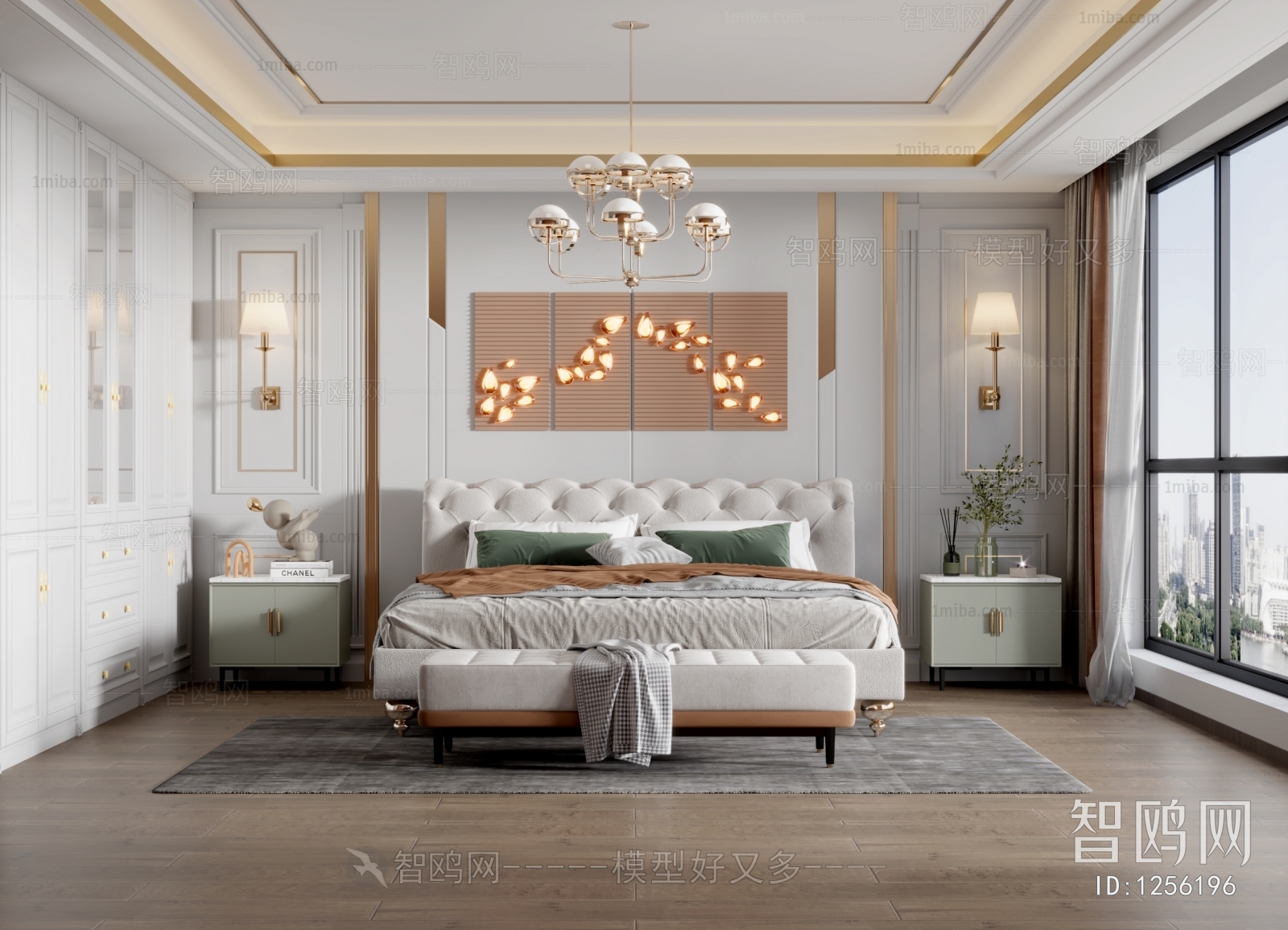 Simple European Style Bedroom