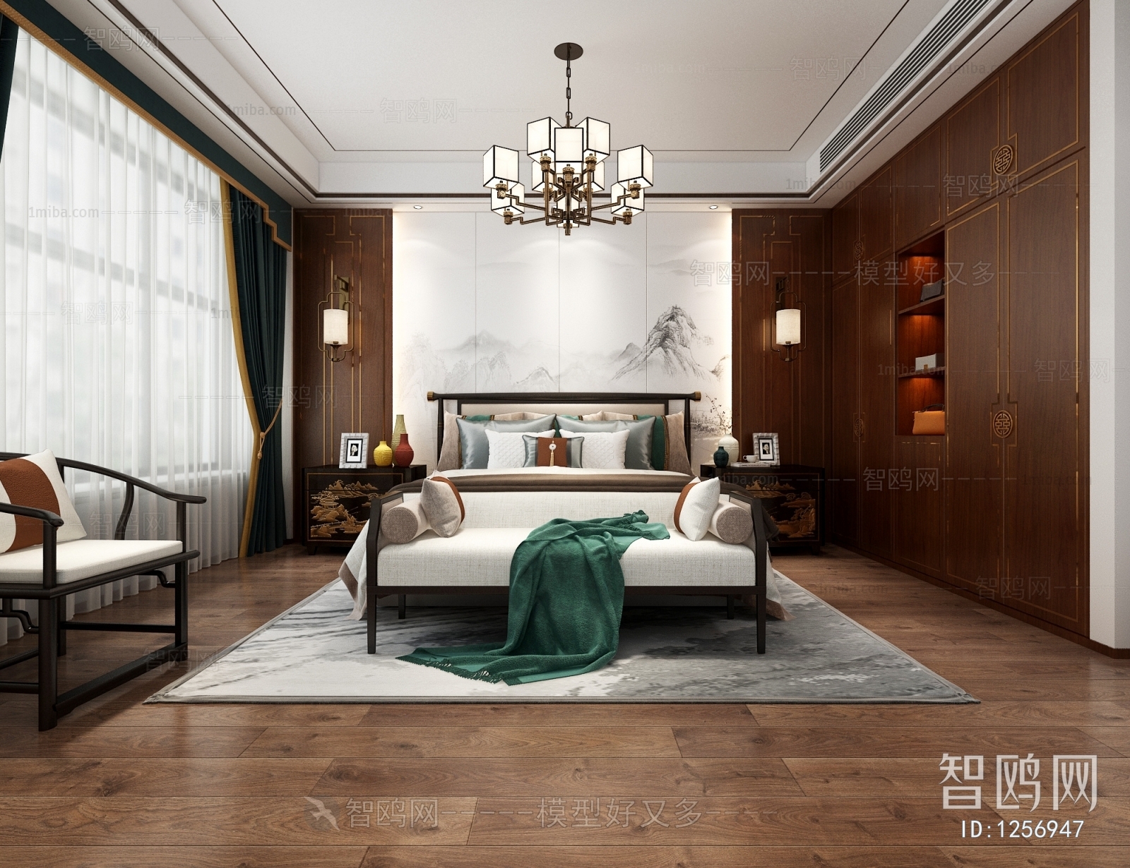 New Chinese Style Bedroom