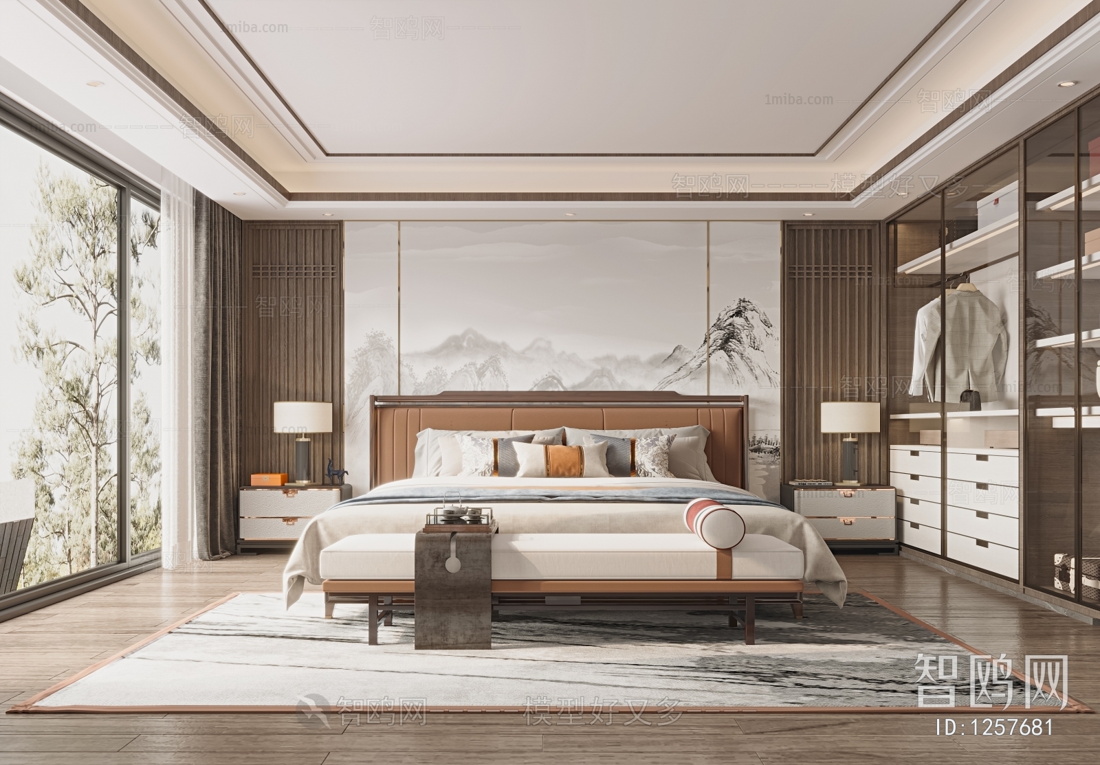 New Chinese Style Bedroom