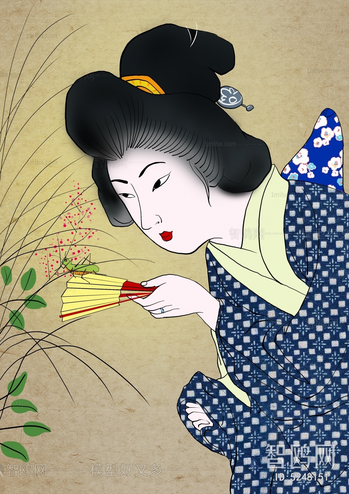 日本浮世绘插画素材