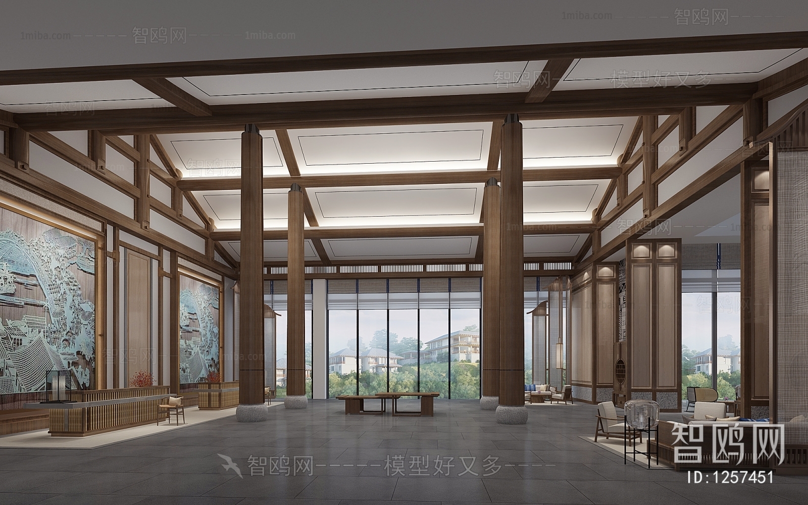 New Chinese Style Lobby Hall