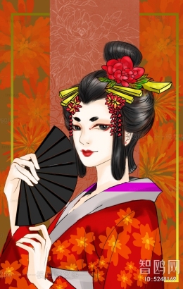 日本浮世繪插畫素材-ID:5248169貼圖下載