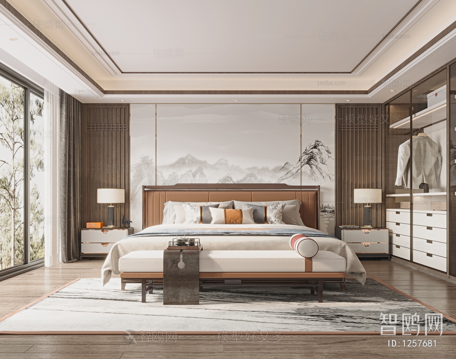 New Chinese Style Bedroom