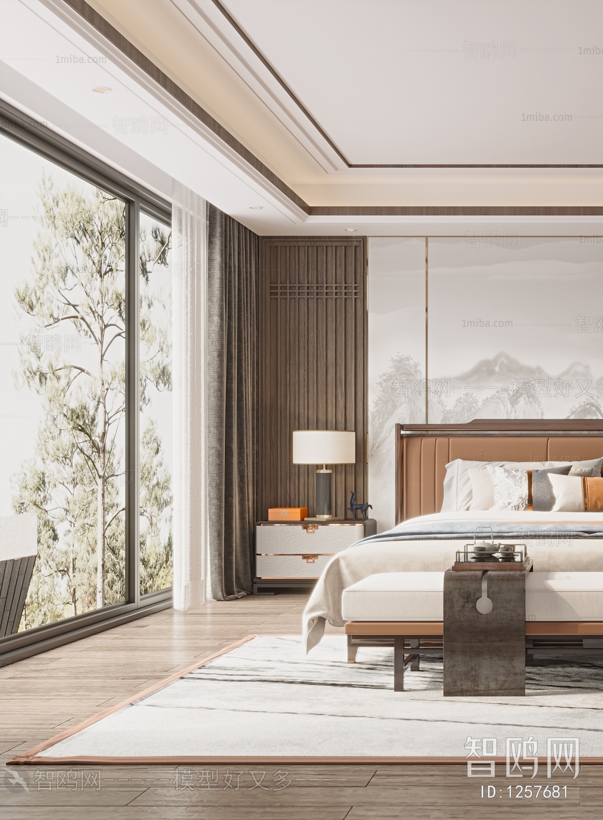 New Chinese Style Bedroom