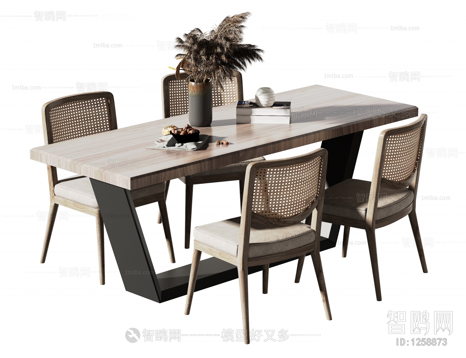 Wabi-sabi Style Dining Table And Chairs